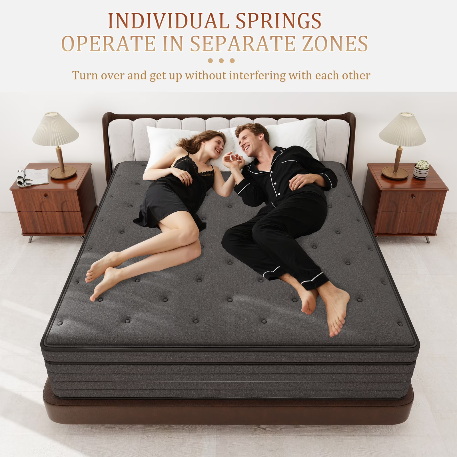14″ Colchones KING Size De Espuma 14 Pulgadas Memory Foam Bed Hybrid Mattress