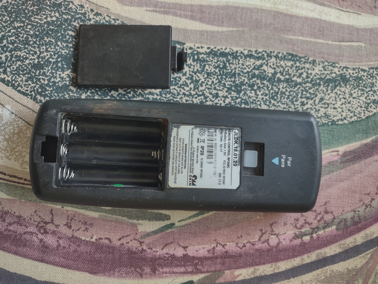 OEM Sealy Ease 1.0 Remote Control RF358C JLDK.18.01.29 TESTED WORKS **READ**