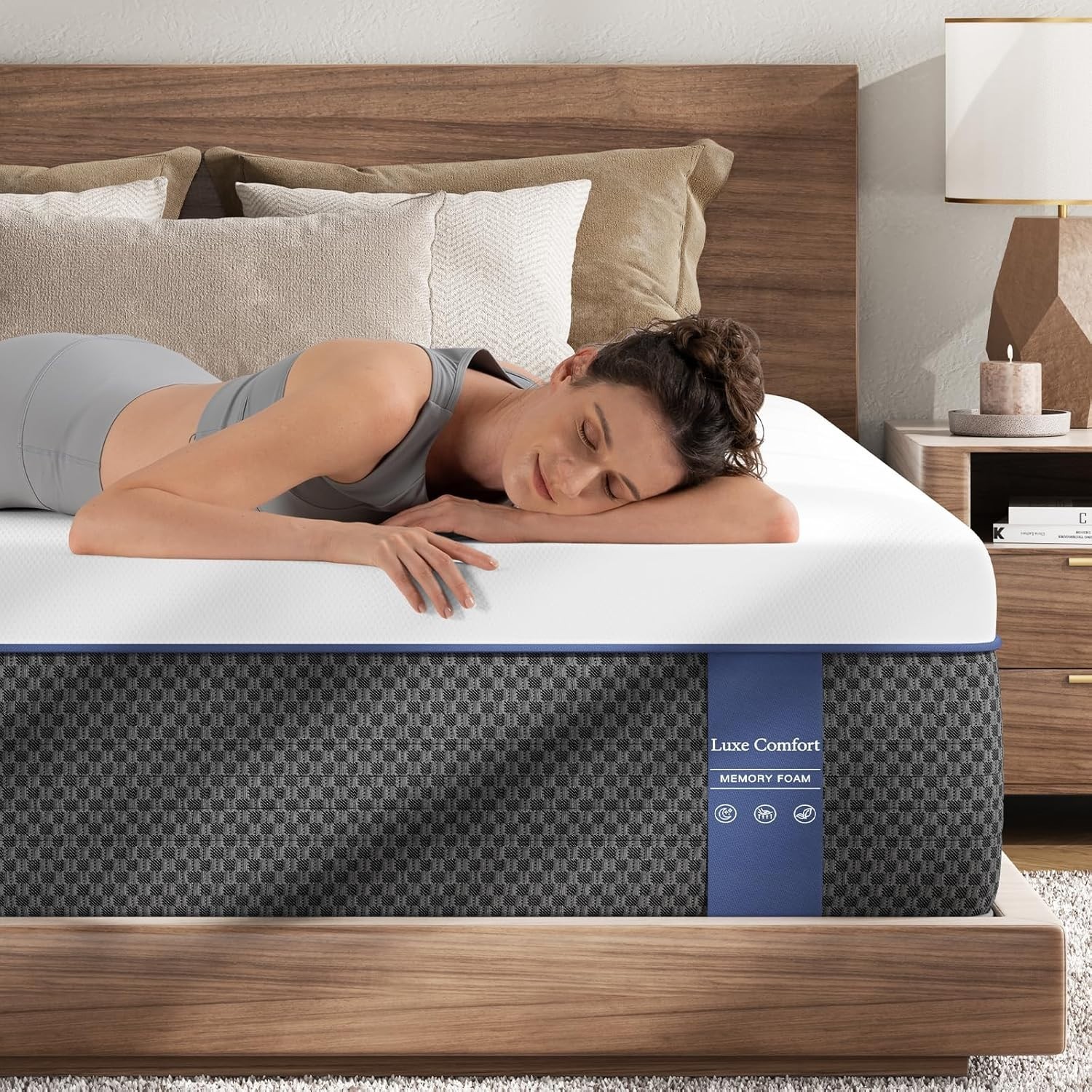 6″ Twin Memory Foam Mattress in a Box, Pressure Relieving Fiberglass Free