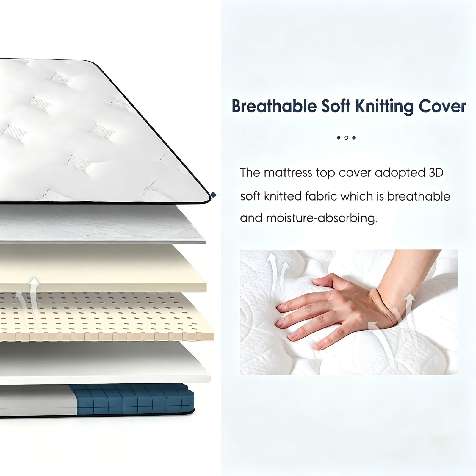 Queen Hybrid Mattress 12 Inch Pocketed Innerspring Medium Firm Pressure Relief