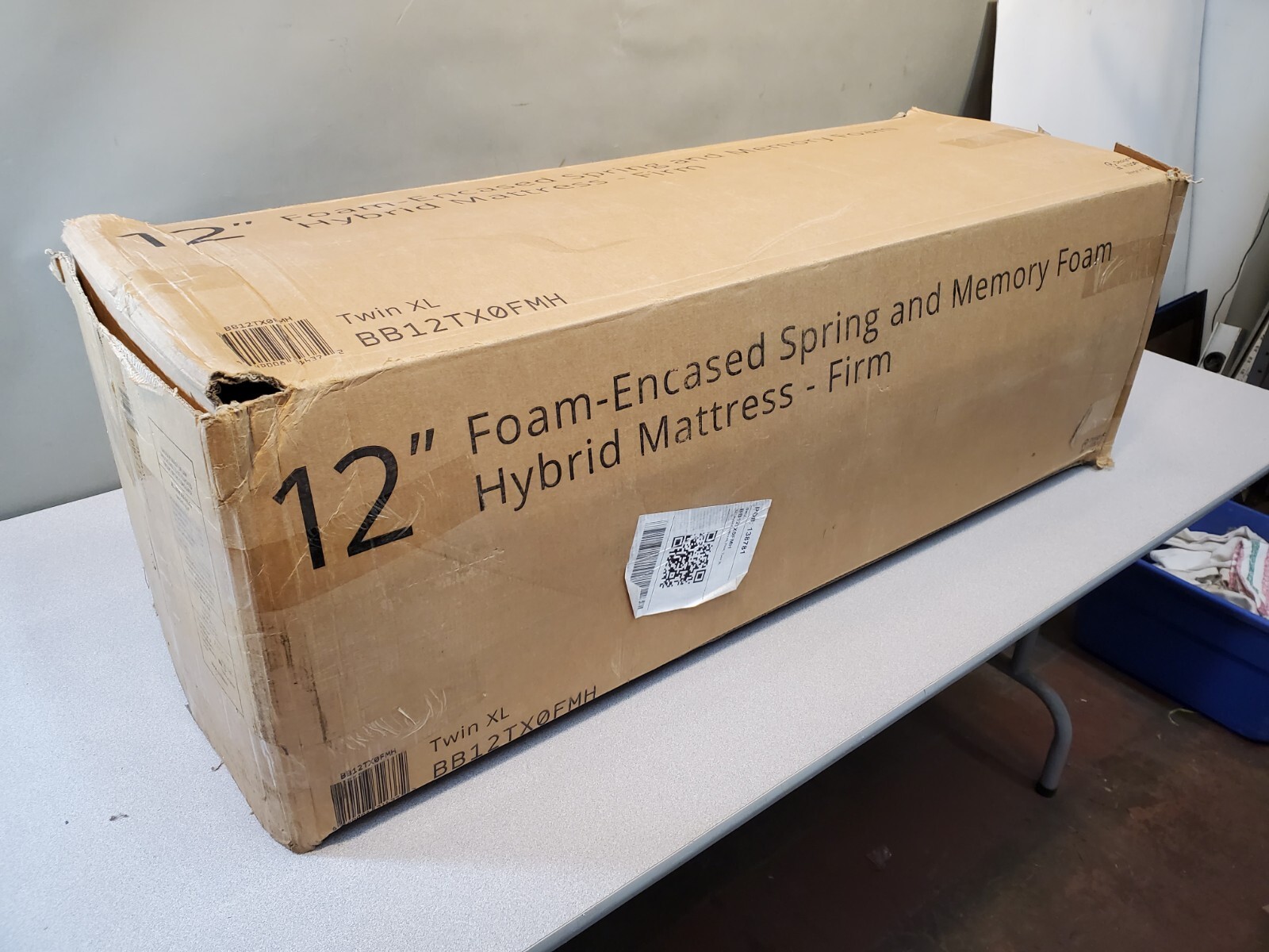 CVP Firm 12″ Mattress, Foam Encased Spring & Memory Foam Hybrid, Twin XL, New
