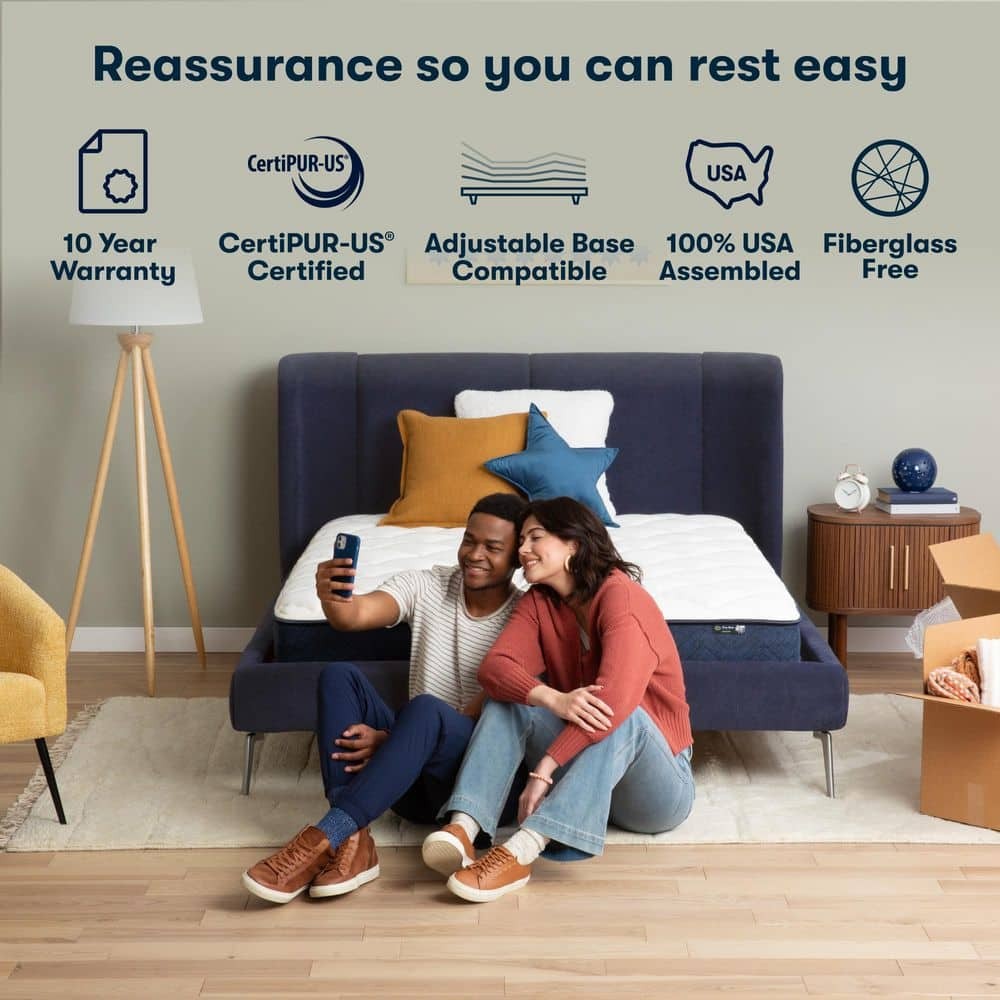 Serta Five Star Mattress Sleep to Go Twin Medium 8 in. Mattress in a Box