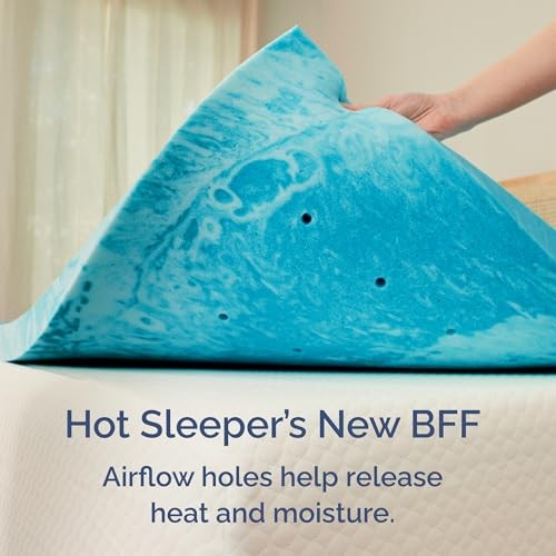 Super Soft Memory Foam Mattress Topper Size – Breathable Gel King 3 Inch