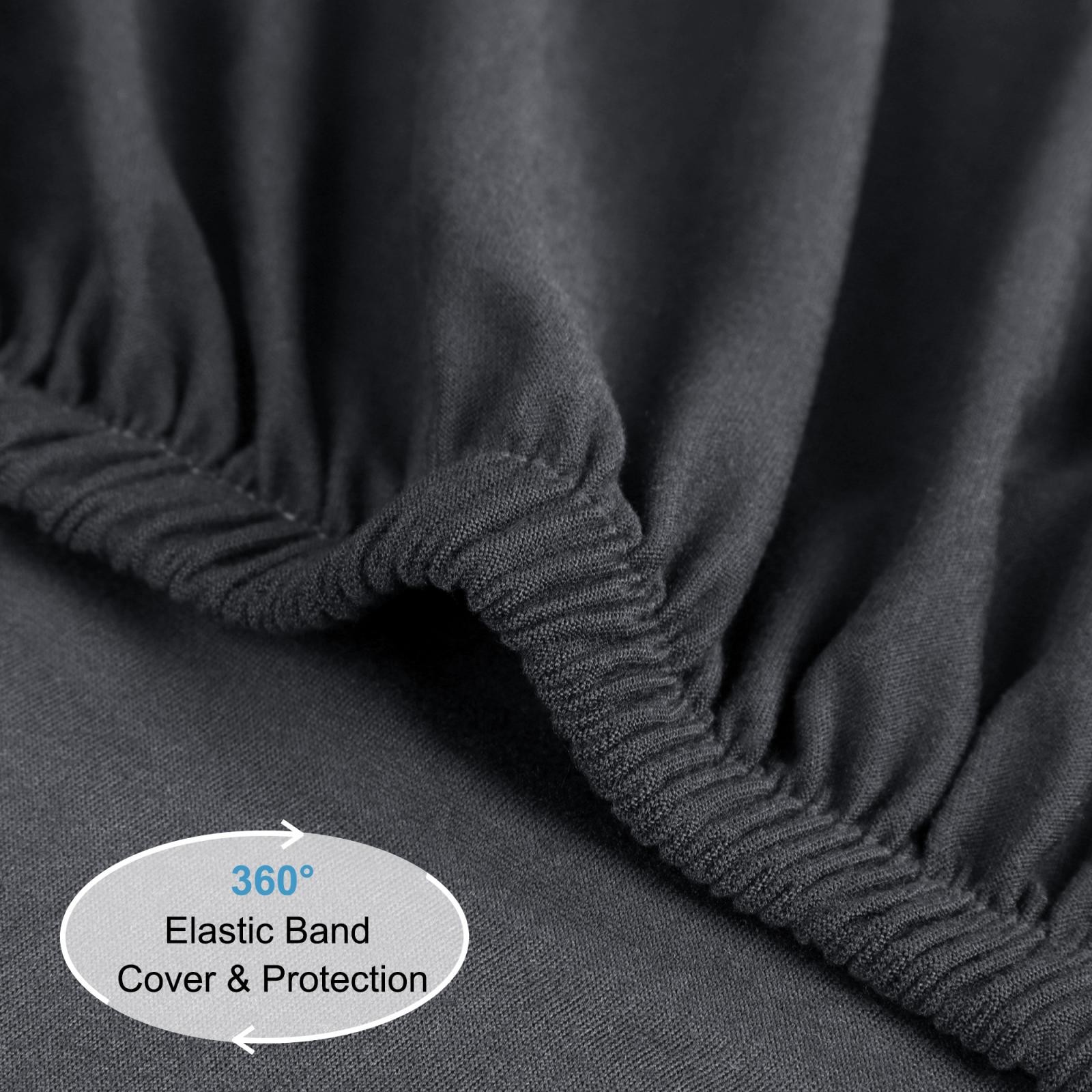 190GSM Polyester Brushed Silky Fitted Sheet Deep Pocket 16 Inch