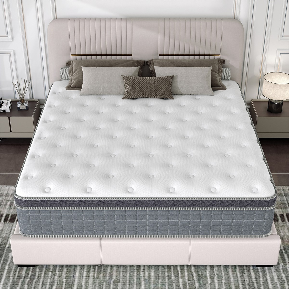 10″ 12″ 14″ Hybrid Mattress Gel Memory Foam Spring Twin Full Queen King In A Box