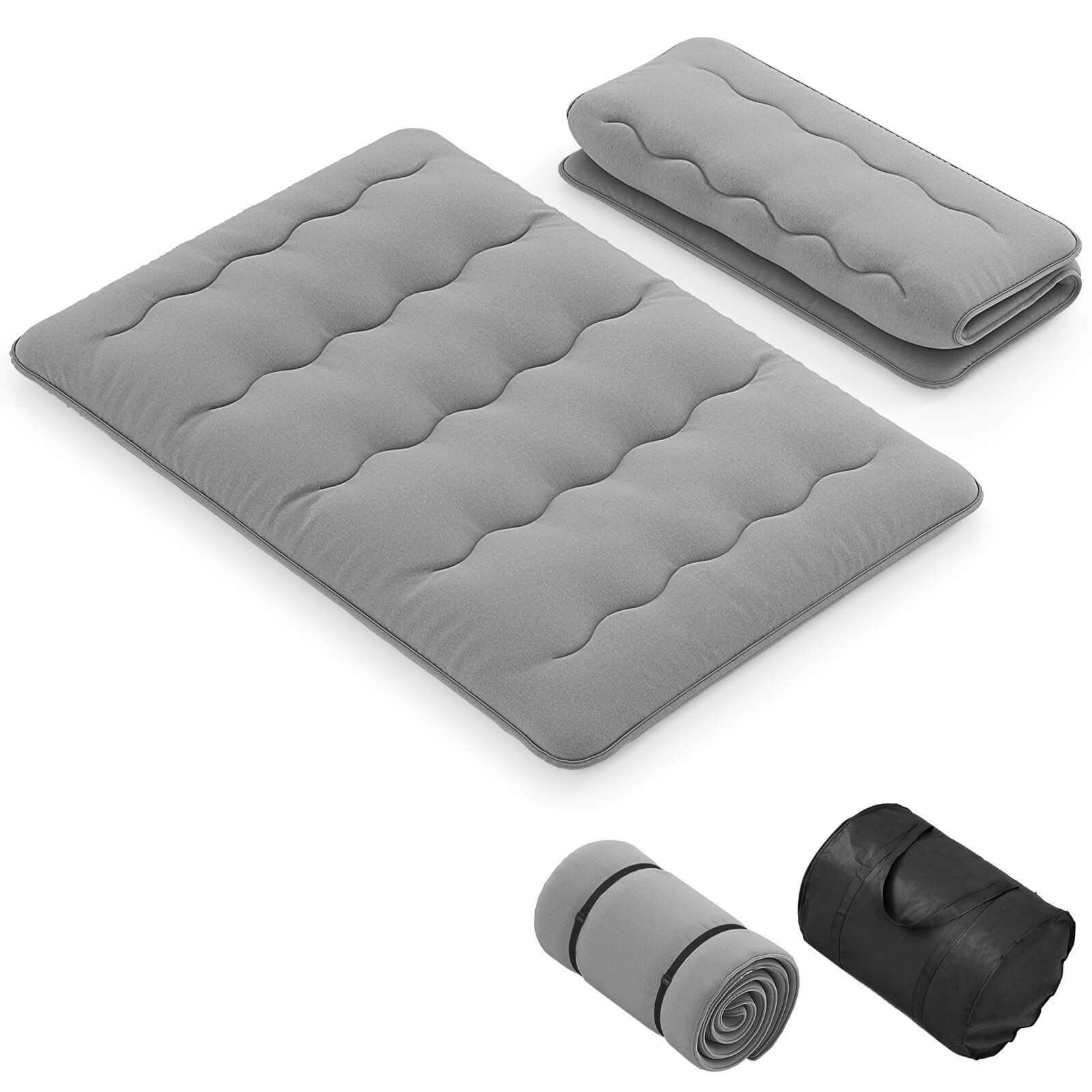 Full Futon Mattress Washable Cover Carry Bag Gray Japanese Floor Pad