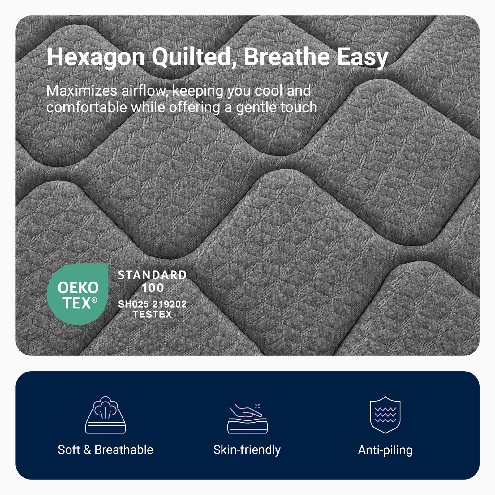 Avenco Noxa 12″ Medium Memory Foam Hybrid Pocket Spring Mattress, Queen Size