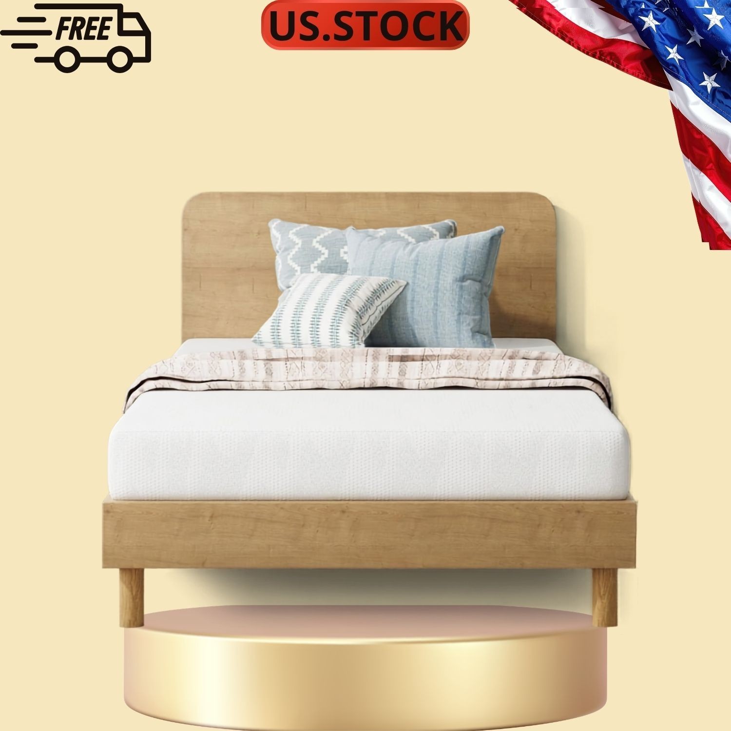 Twin Mattress 6″ Gel Memory Foam Bed for Kids Cooling Pressure Relief