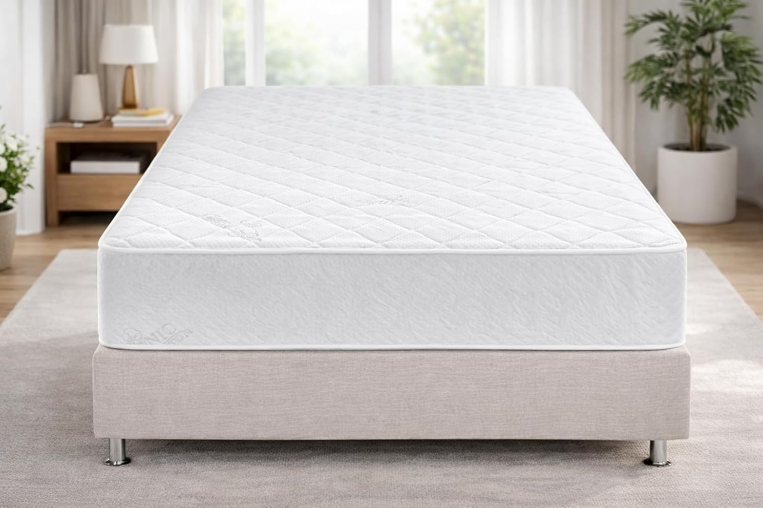 Organic Cotton – 10 Inch – Perfect Sleep – Comfort Plush Euro Pillow Top