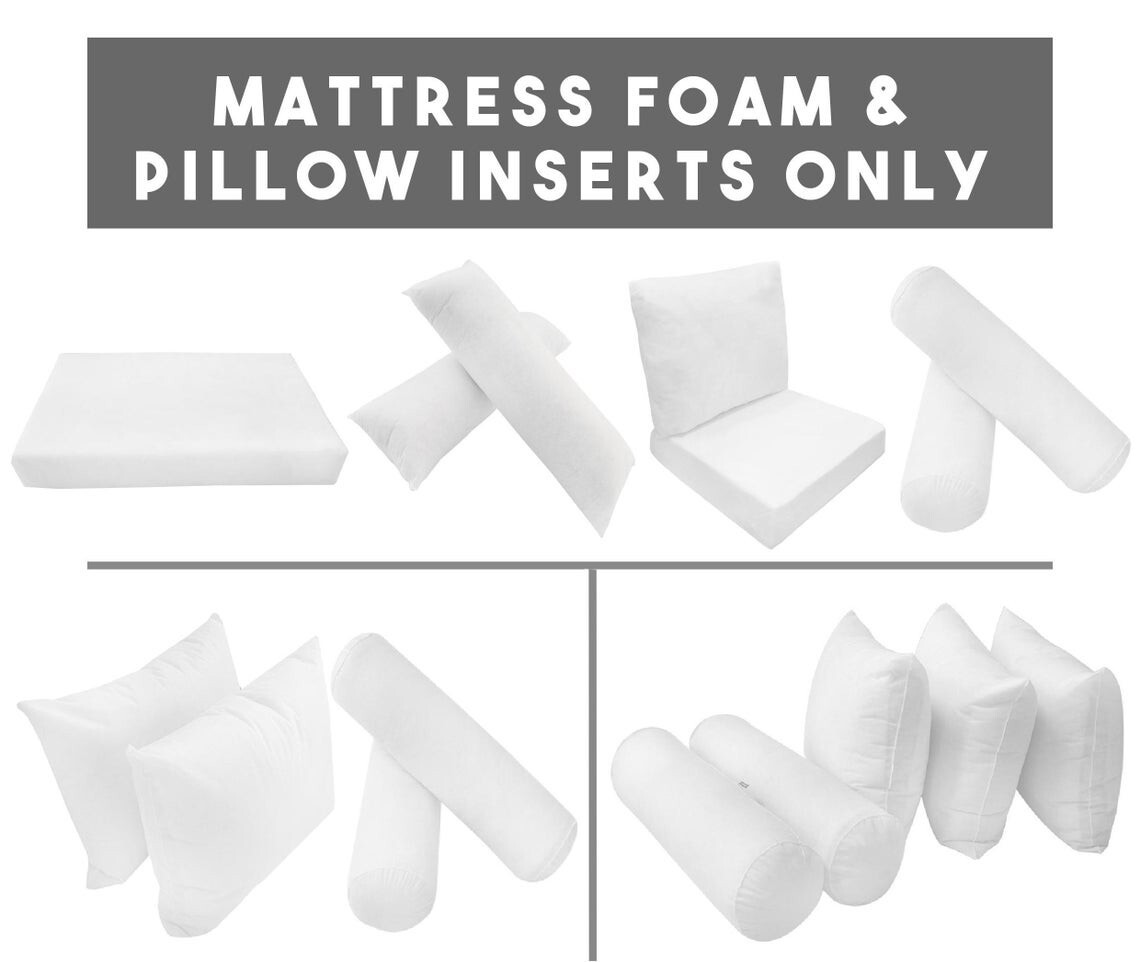 Outdoor Daybed Mattress Foam, Bolster Lumbar Pillow Insert, Deep Seat Cushion