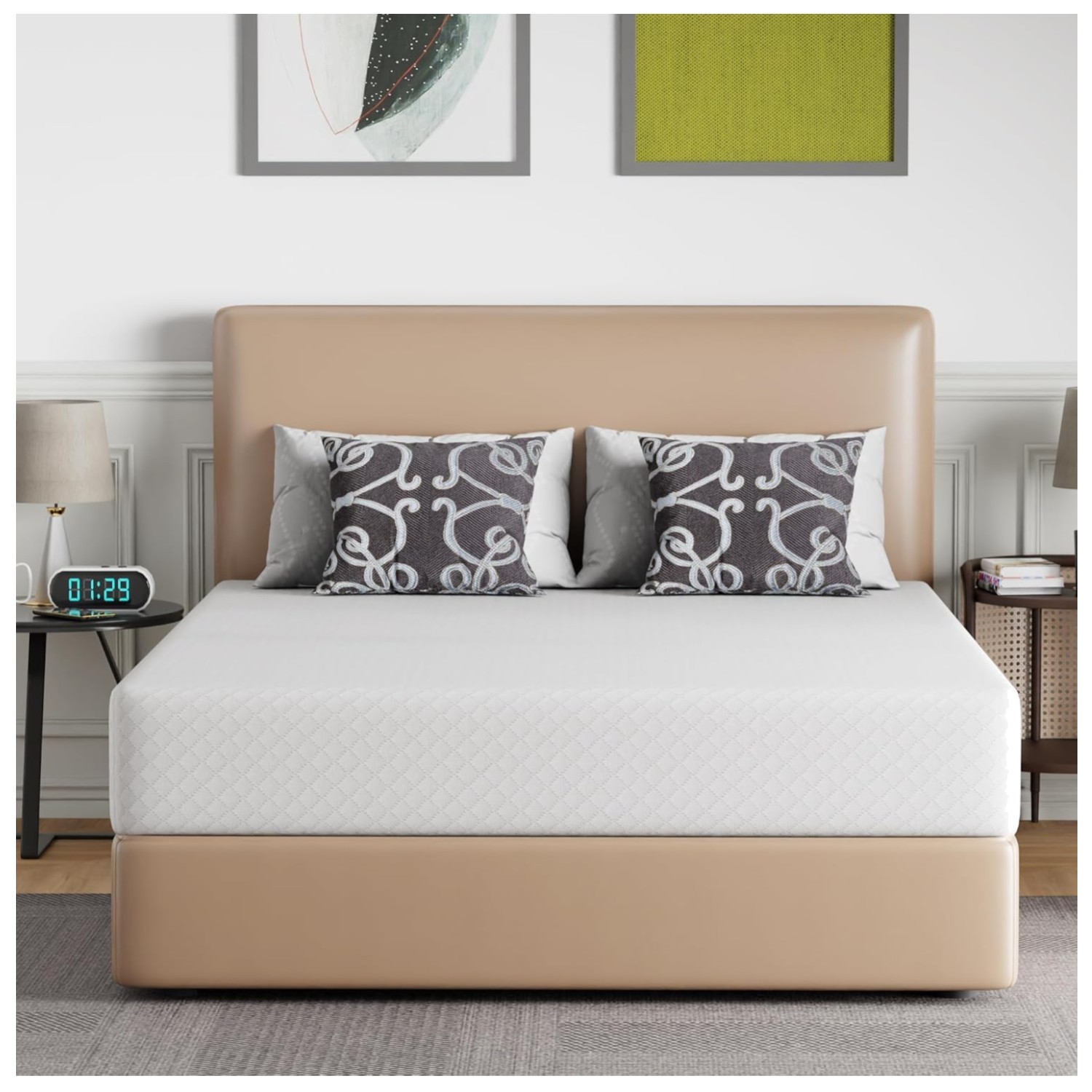 10 Inch Queen Gel Memory Foam Mattress | Medium Firm, Pressure Relief & Washable