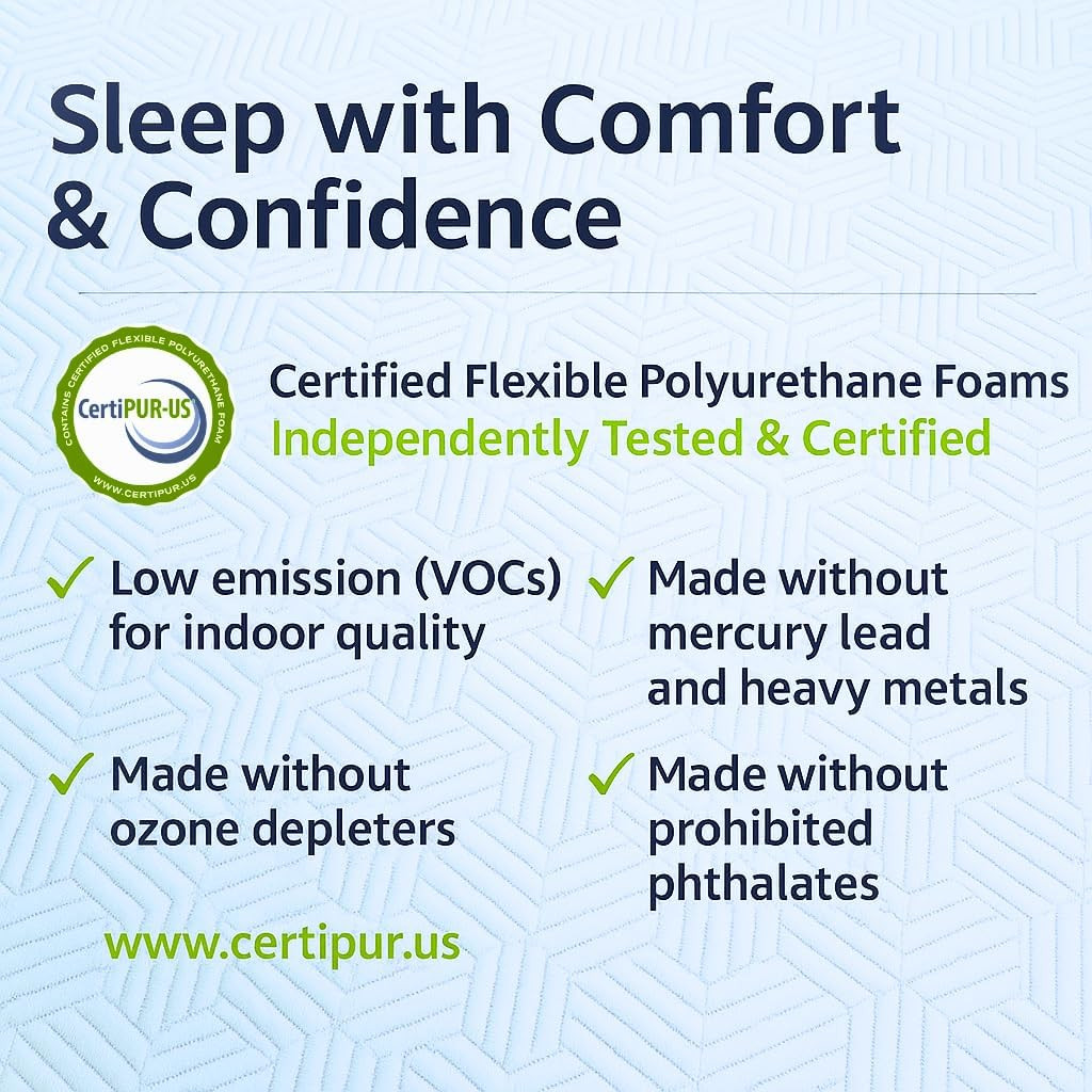 Omne Fria 12” Gel Memory Foam California King Mattress – Plush & Cooling