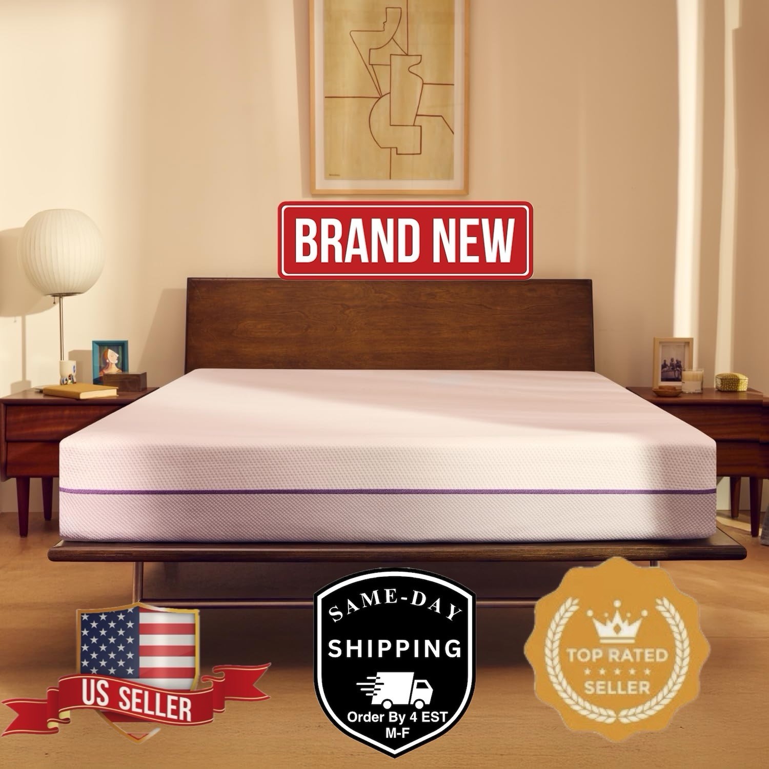 Purple Mattress – Twin XL, 9.25″ GelFlex Grid Temperature Neutral MADE IN USA