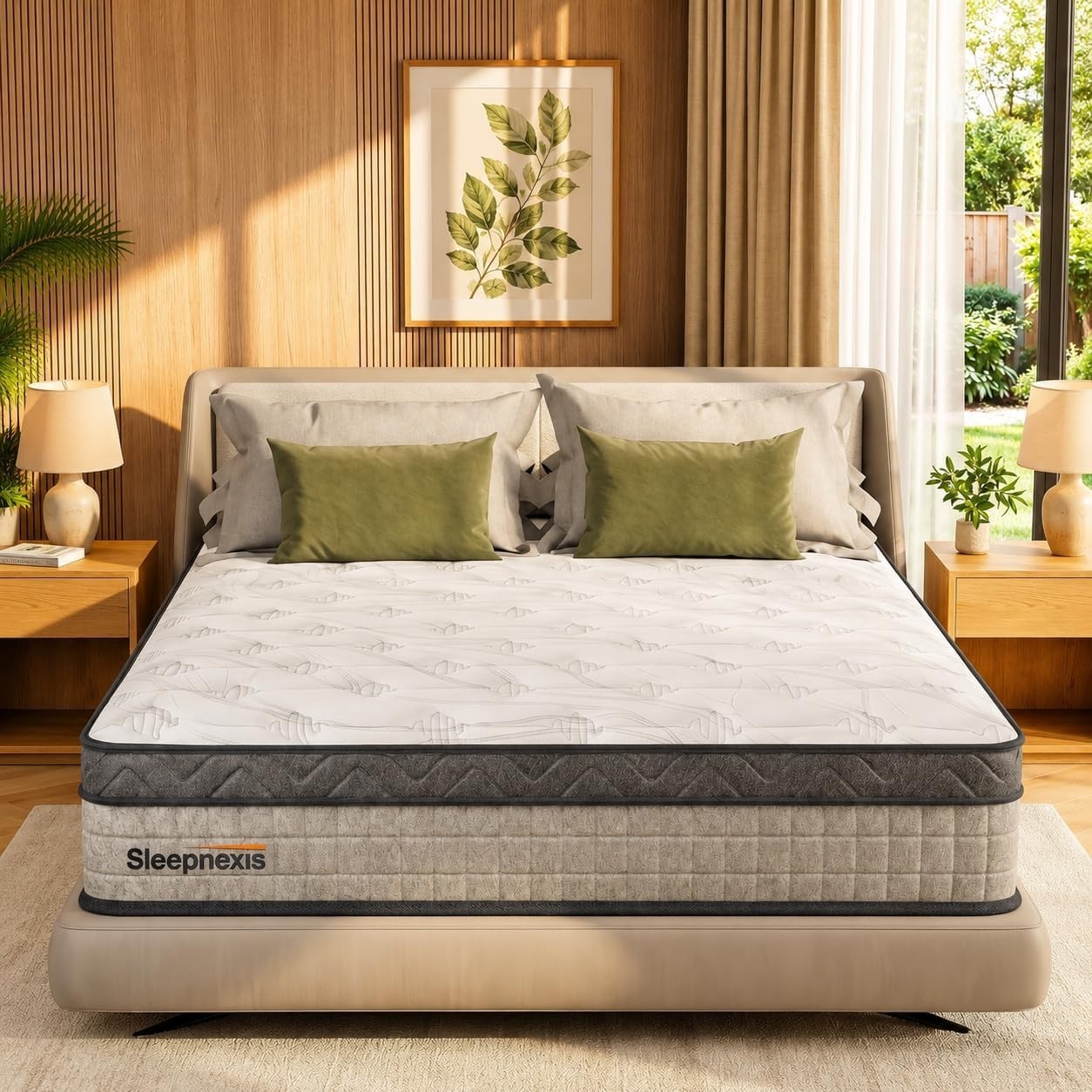 Sleepnexis Full Mattress 10″/12″ Hybrid Gel Memory Foam Pocket Coil Medium Firm