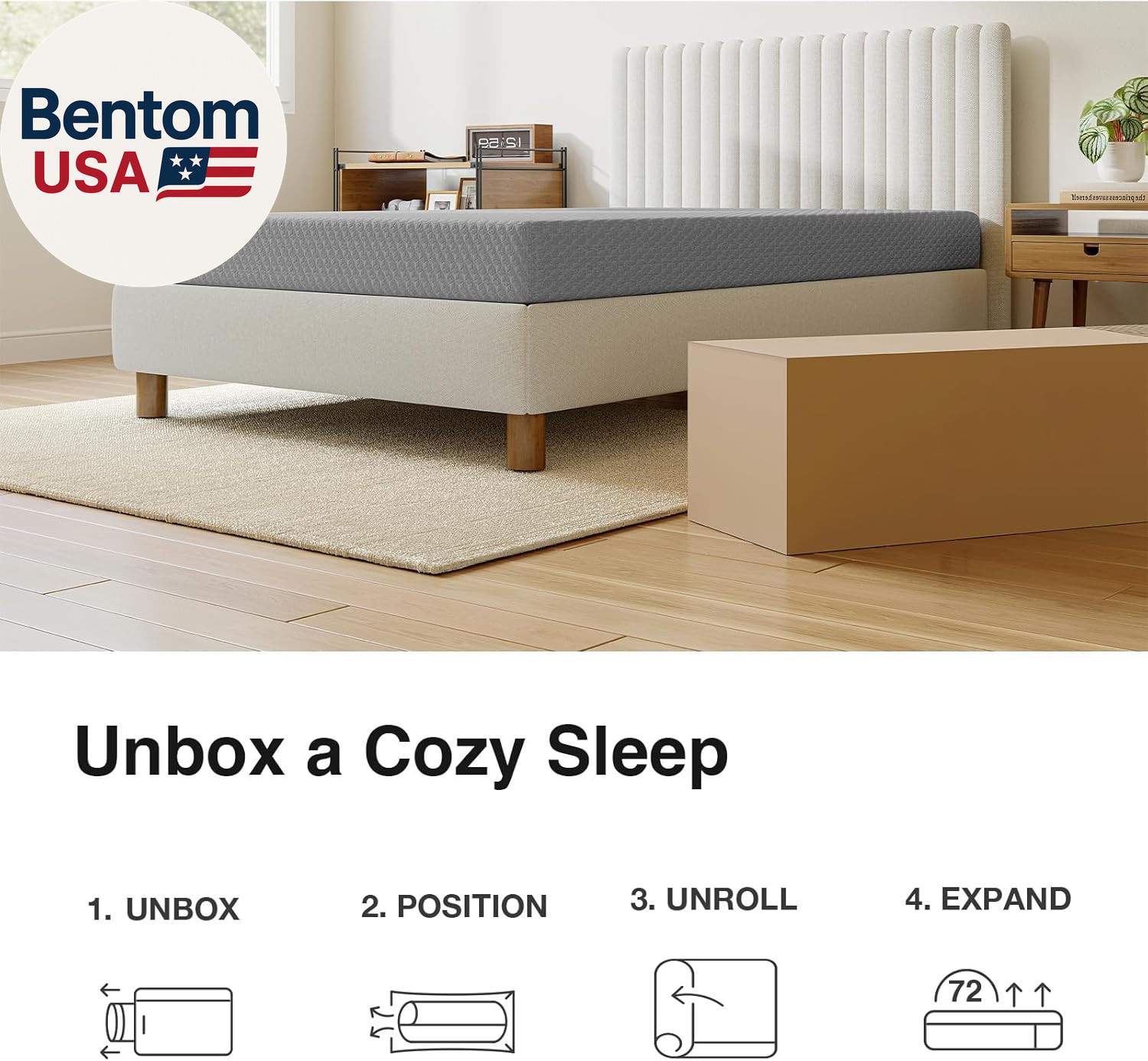 8 Inch Twin Mattress, Cooling Memory Foam Mattress Twin Size for Quick Asleep &