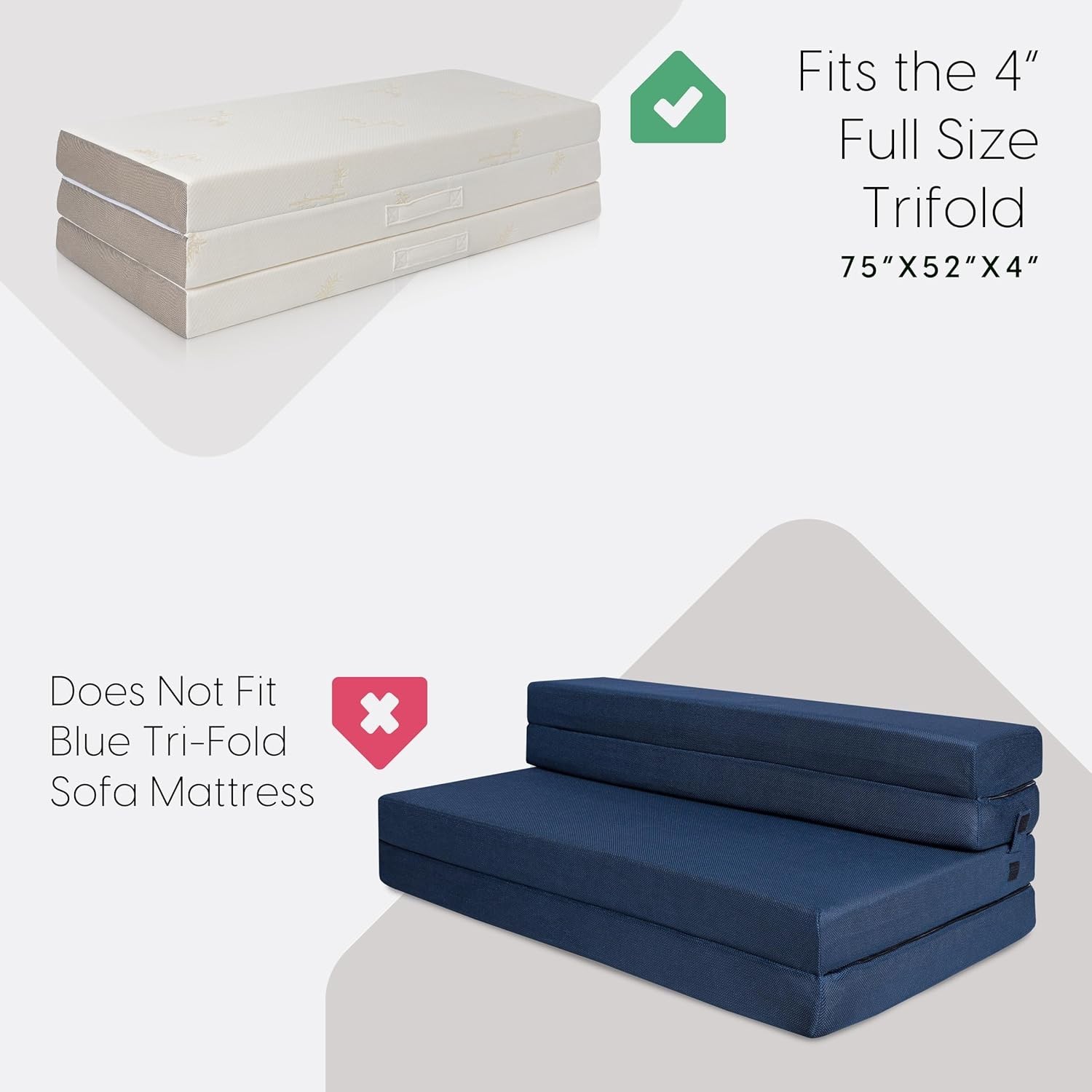 Durable Tri-Fold Mattress Cover with Zipper – Shield Your Mattress on the Go