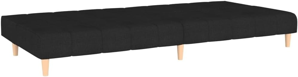 2-Seater Sofa Bed Convertible Sleeper Sofa for Small Spaces, Bla Fabric