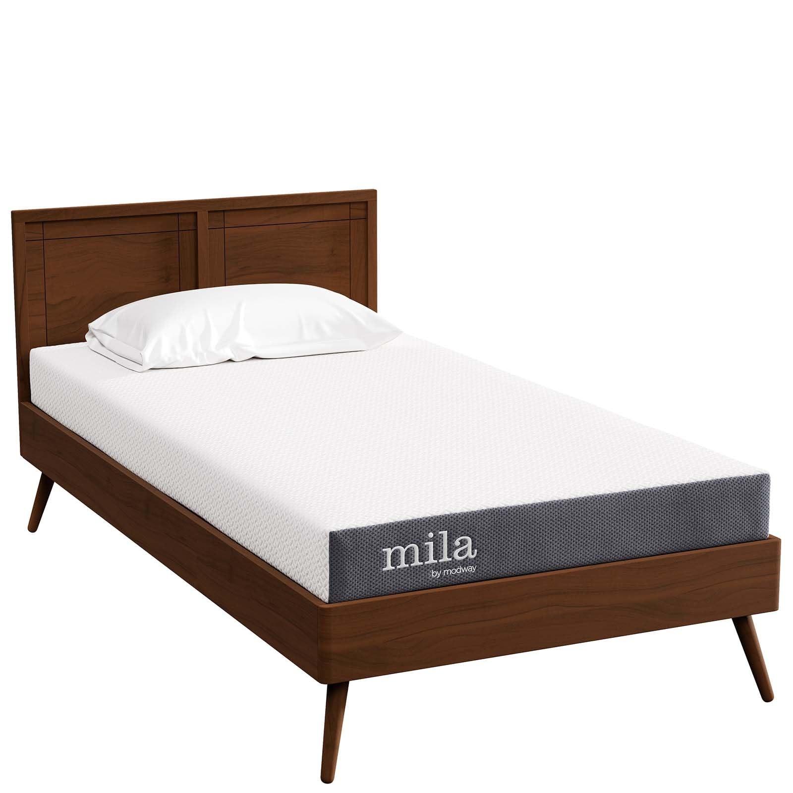 Modway Emma 6″ Twin XL Mattress with Mattress Cover in Gray