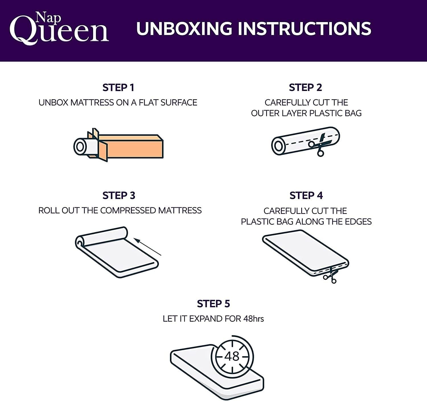 6 Inch Medium Firm Queen Mattress – Breathable, Pressure Relief Comfort in a Box