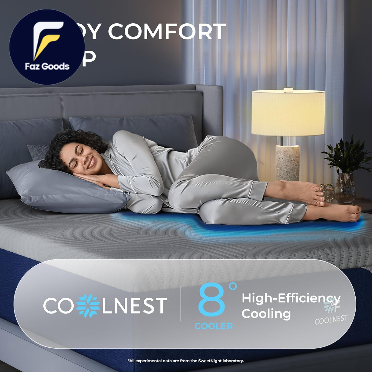 Coolnest 14 Inch King Size Mattress, Cooling King Memory Foam Mattress for Cool