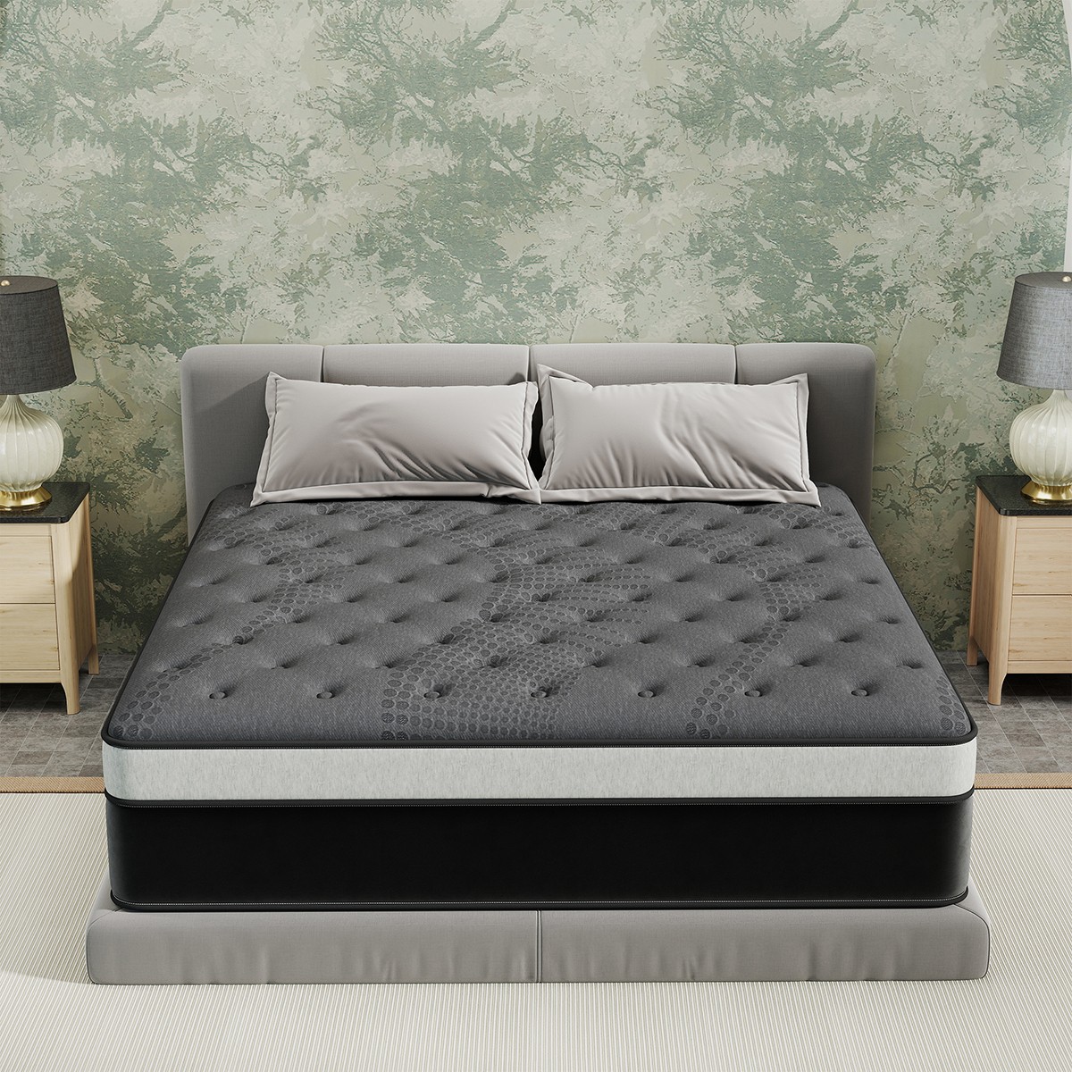 12″ 14″ Mattress In a Box Gel Memory Foam Hybrid Spring Twin Full Queen King Bed