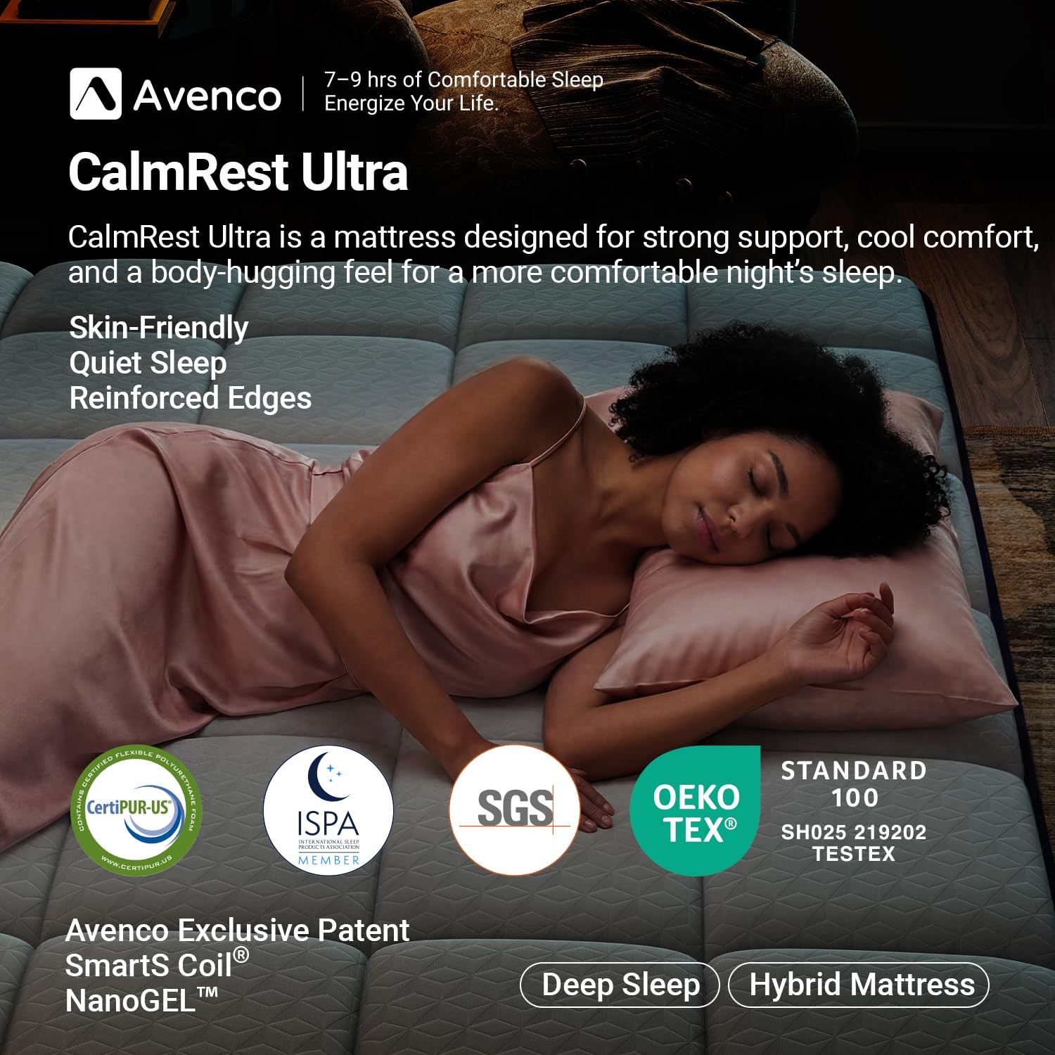 12 Inch Queen Hybrid Mattress Gel Infused Memory Foam Coil Spring, Pressure
