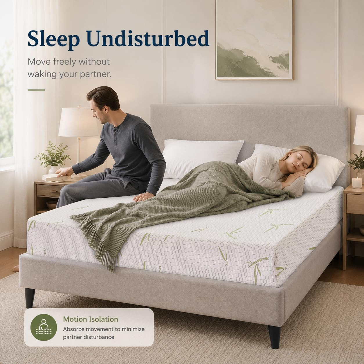 Twin Mattress, 5 Inch Green Tea Gel Memory Foam Mattress for Kids with Breathabl