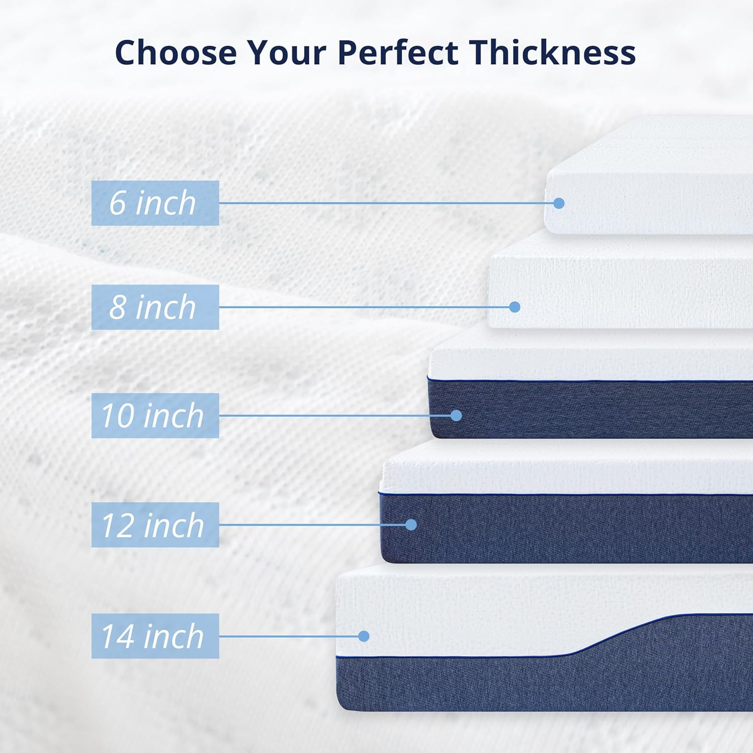 12″ Gel Memory Foam Mattress, CertiPUR-US, Machine Washable Cover