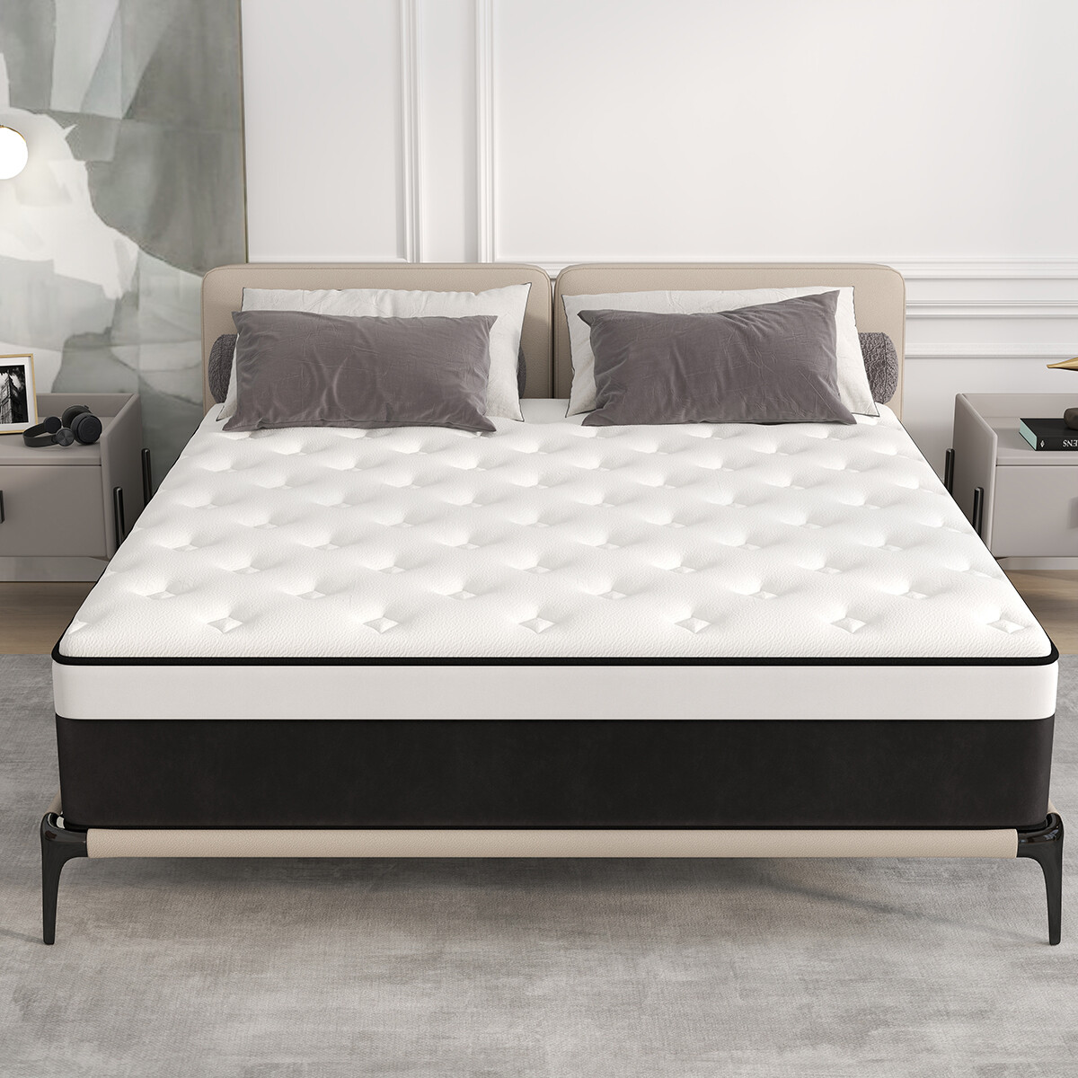 10″ 12″ 14″ Hybrid Mattres Memory Foam Spring Twin Full Queen King Bed in a Box