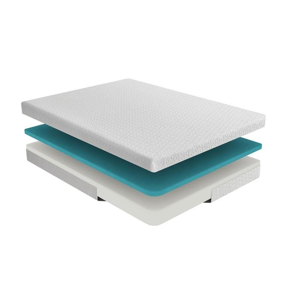 Lexicon Homelegance Bedding 8″ Modern Fabric Full Gel Memory Mattress in White