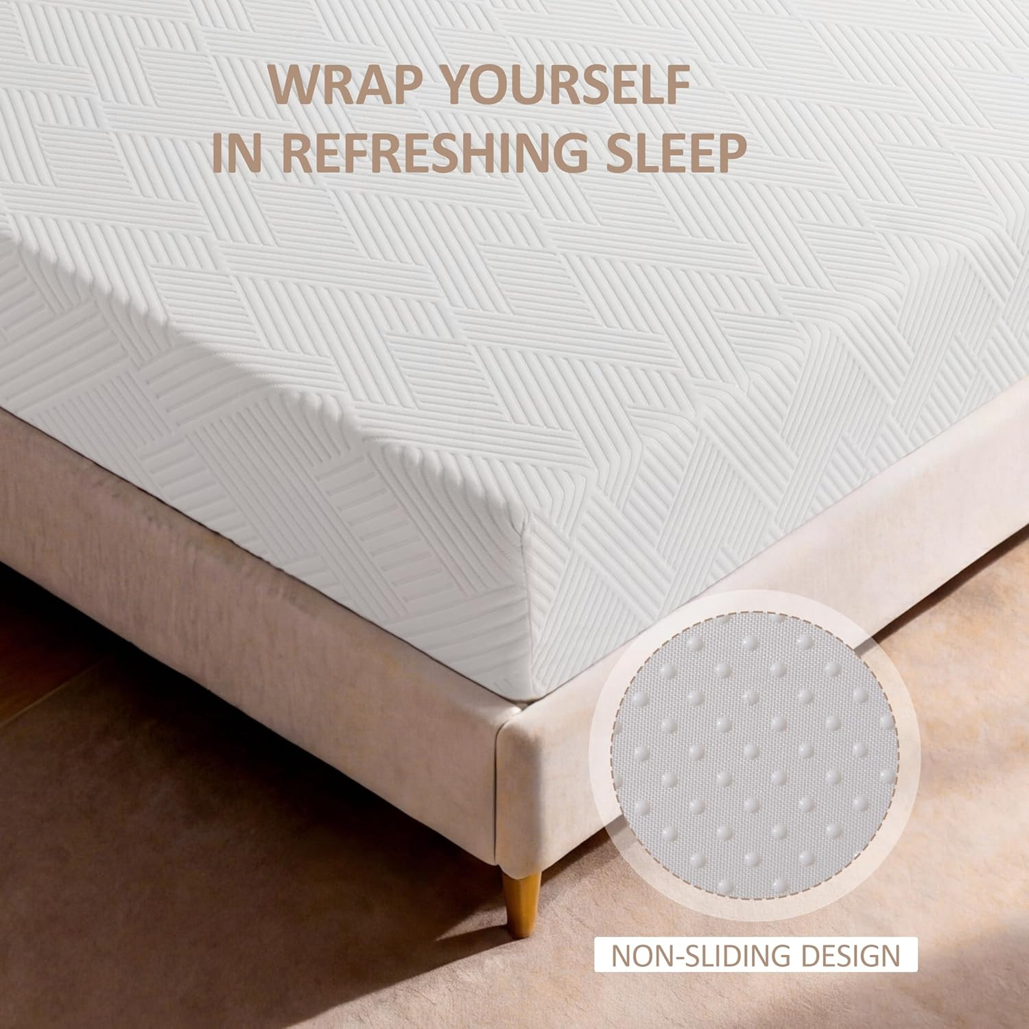 5 Inch Twin Size Memory Foam Mattress, Gel Cooling Bed Mattress with Breathable