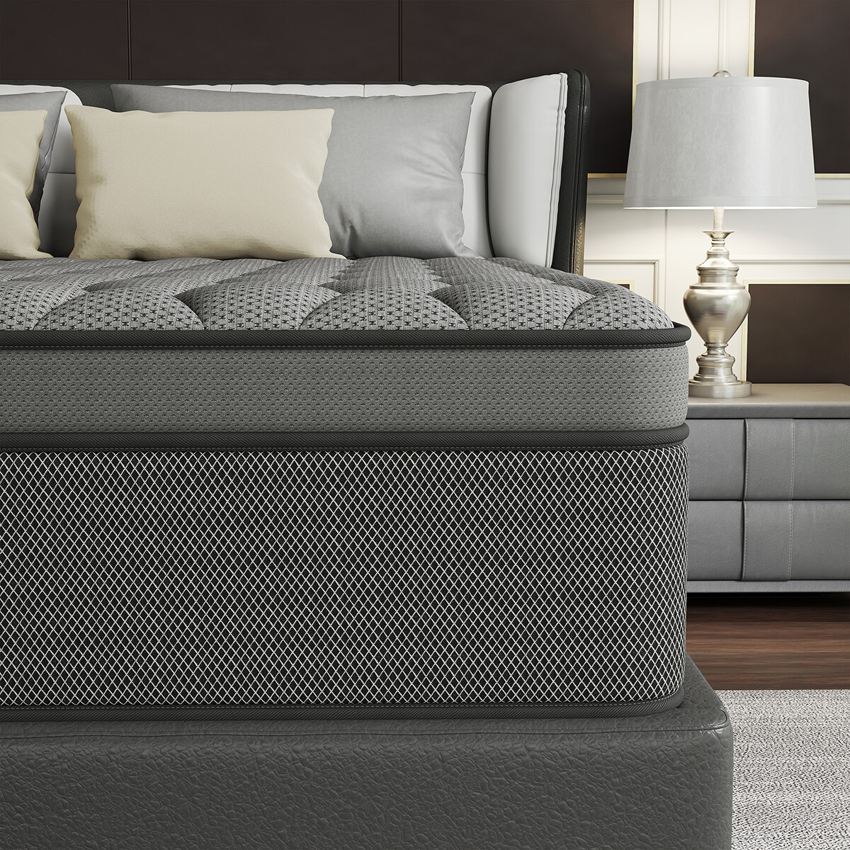 12 Inch Hybrid Mattress Memory Foam InnerSpring Twin Full Queen King In A Box