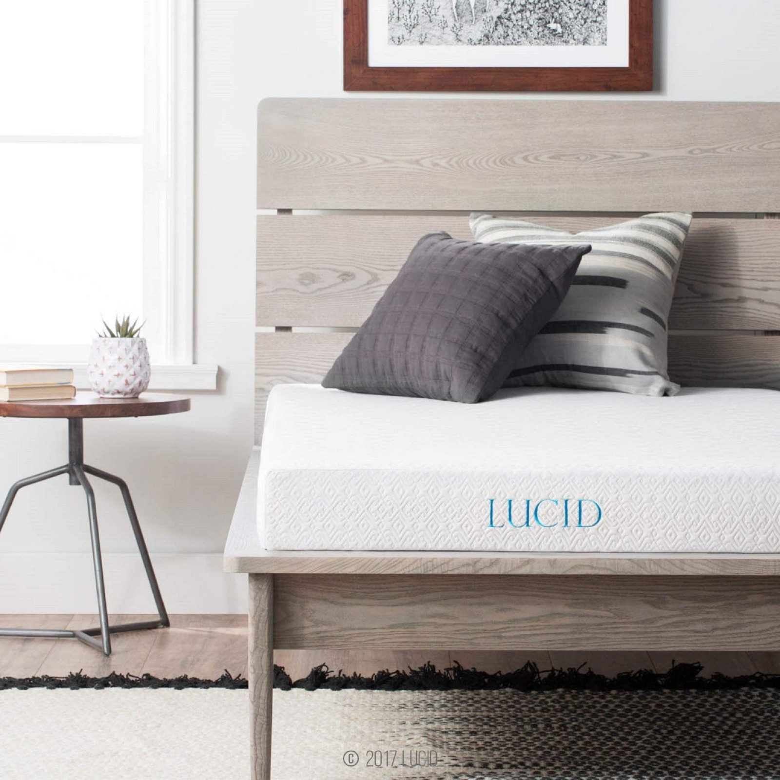 LUCID 5″ GEL MEMORY FOAM DUAL-LAYERED CERTIPURUS RELAXED FIRM MATTRESS TWIN