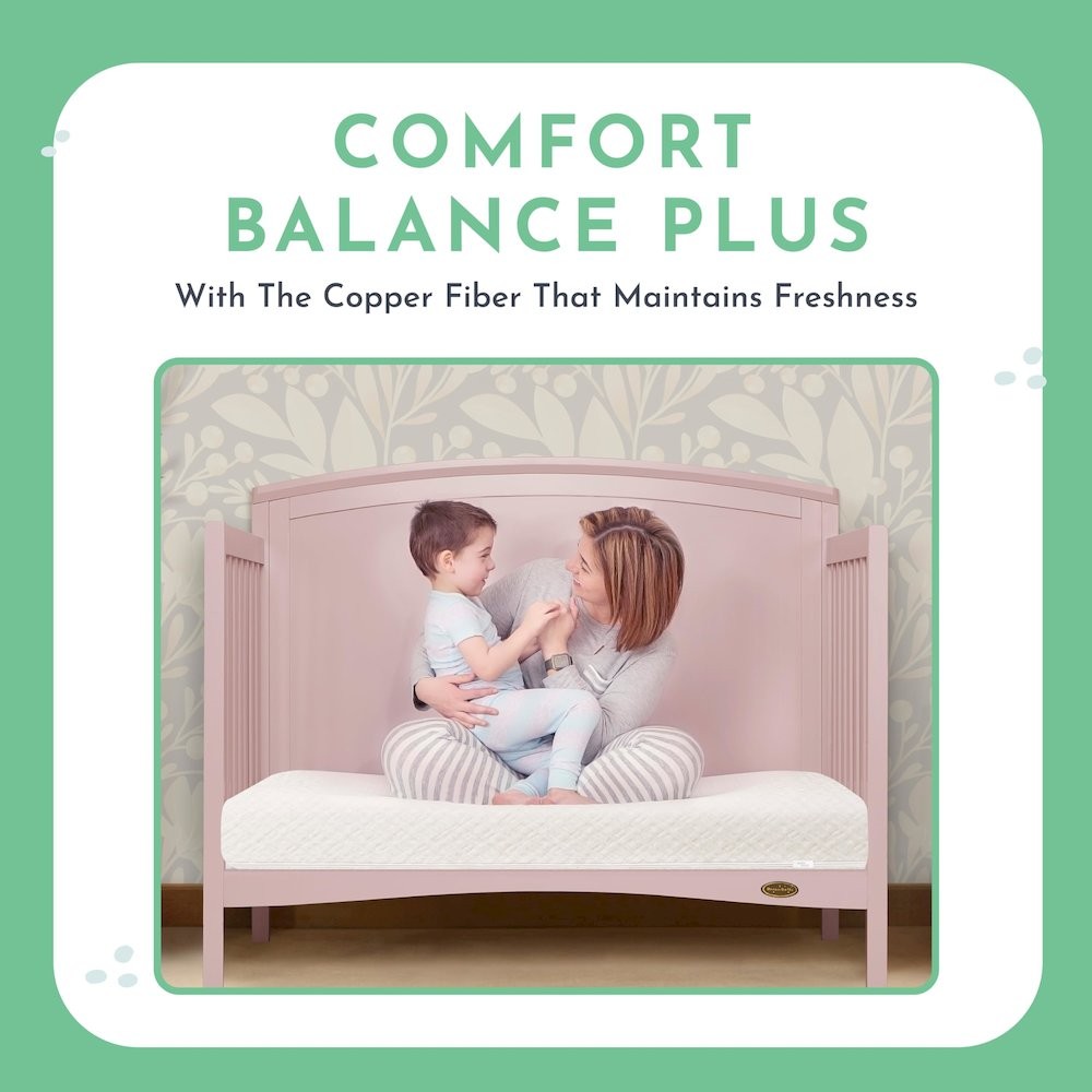 Evolur Coco, Comfort Lite Plus Natural Copper Infused Fiber Crib And Toddler…