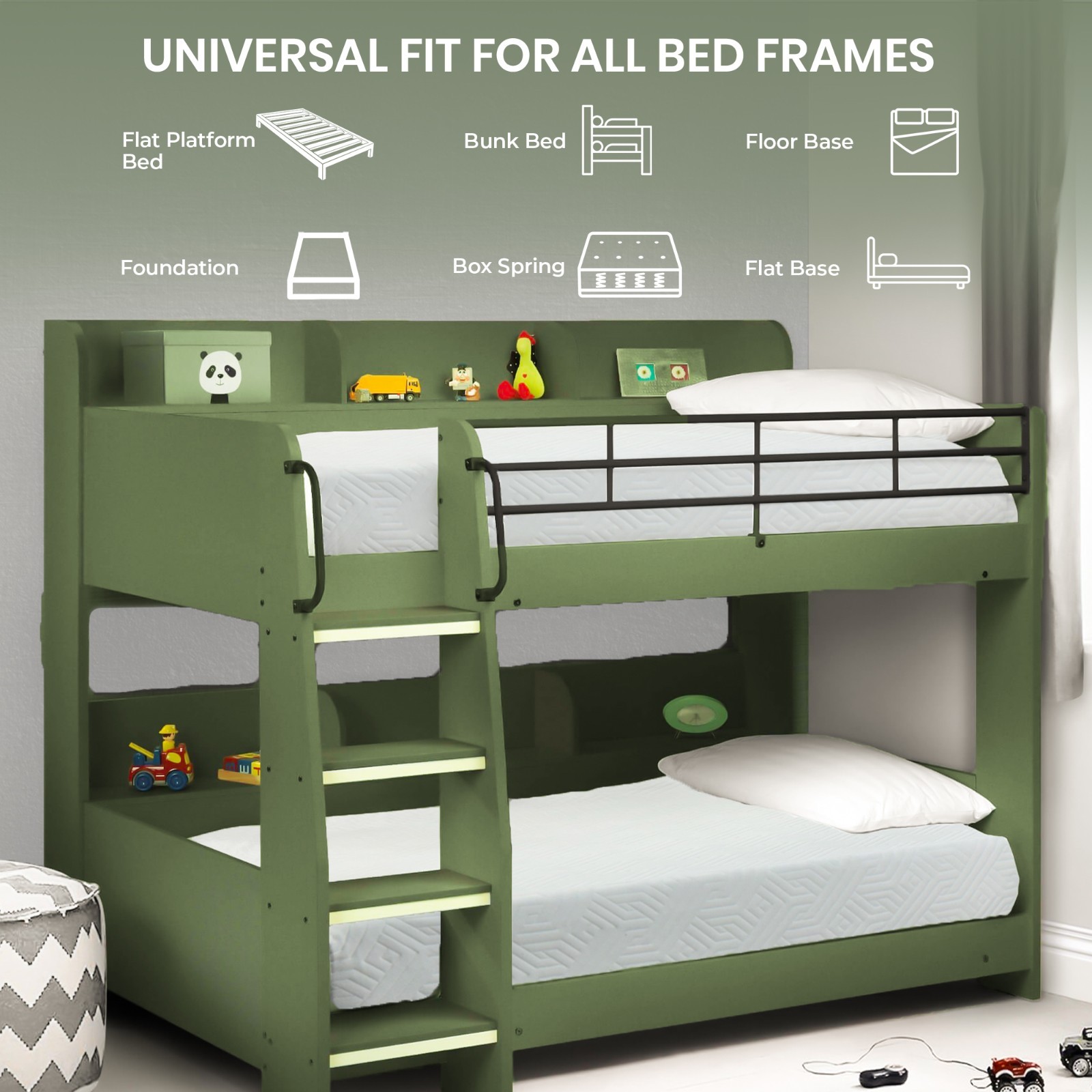 Economical Twin Size Medium Firm Foam Mattress Bed Made in Canada