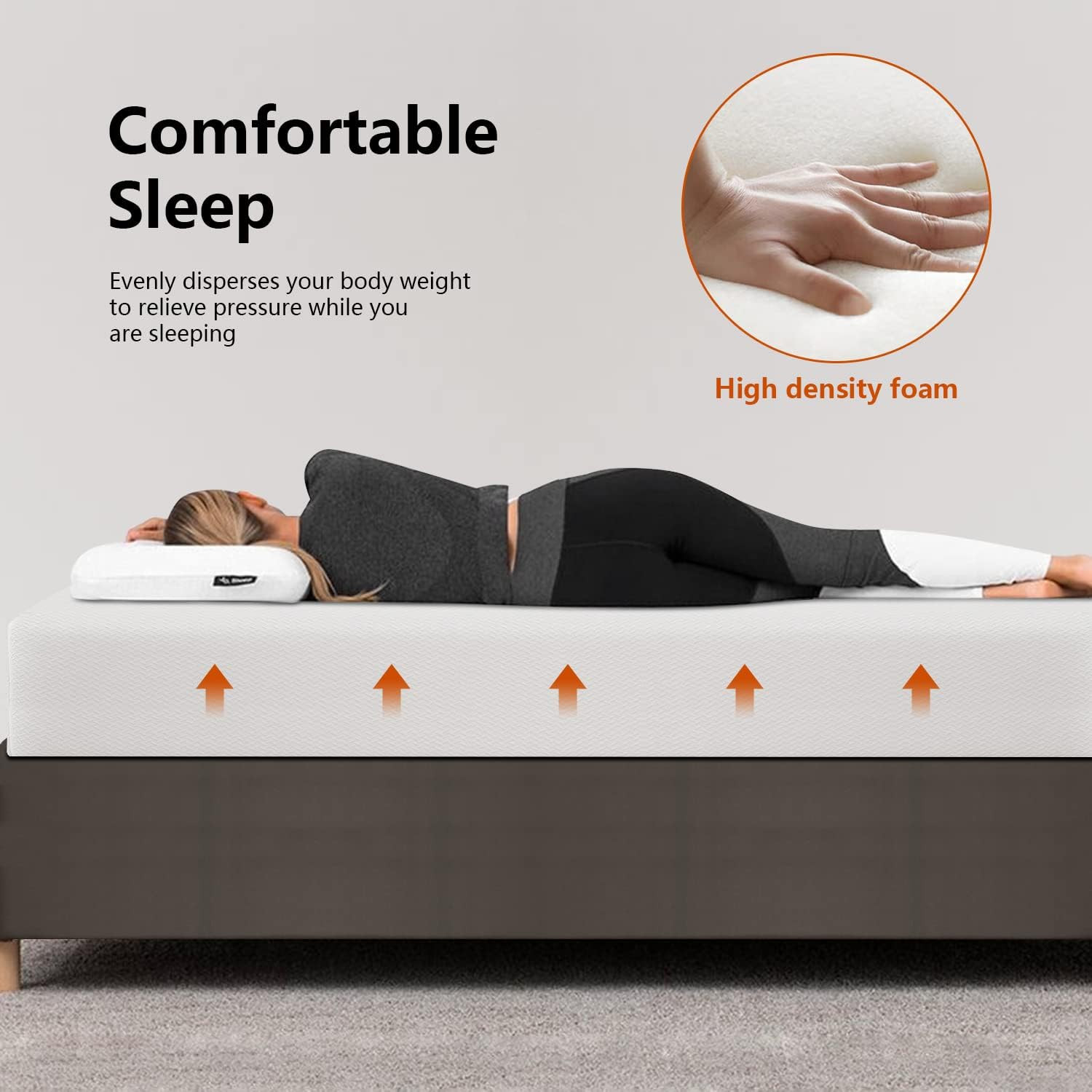 10″ King Foam Mattress – Soft, Comfortable, CertiPUR-US, Removable Cover