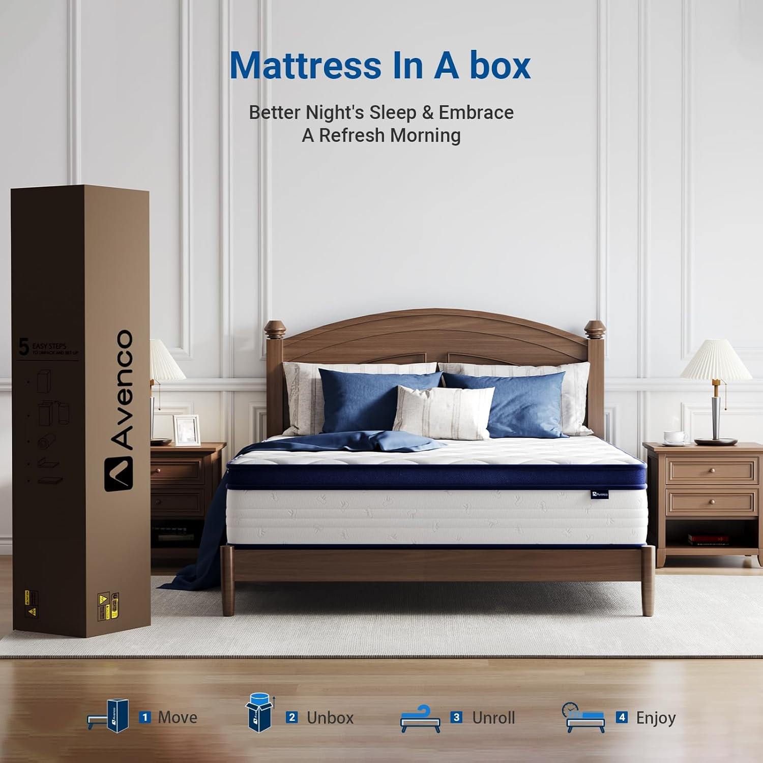14″ King Pocket Spring Mattress for Silent Sleep & Ultimate Support