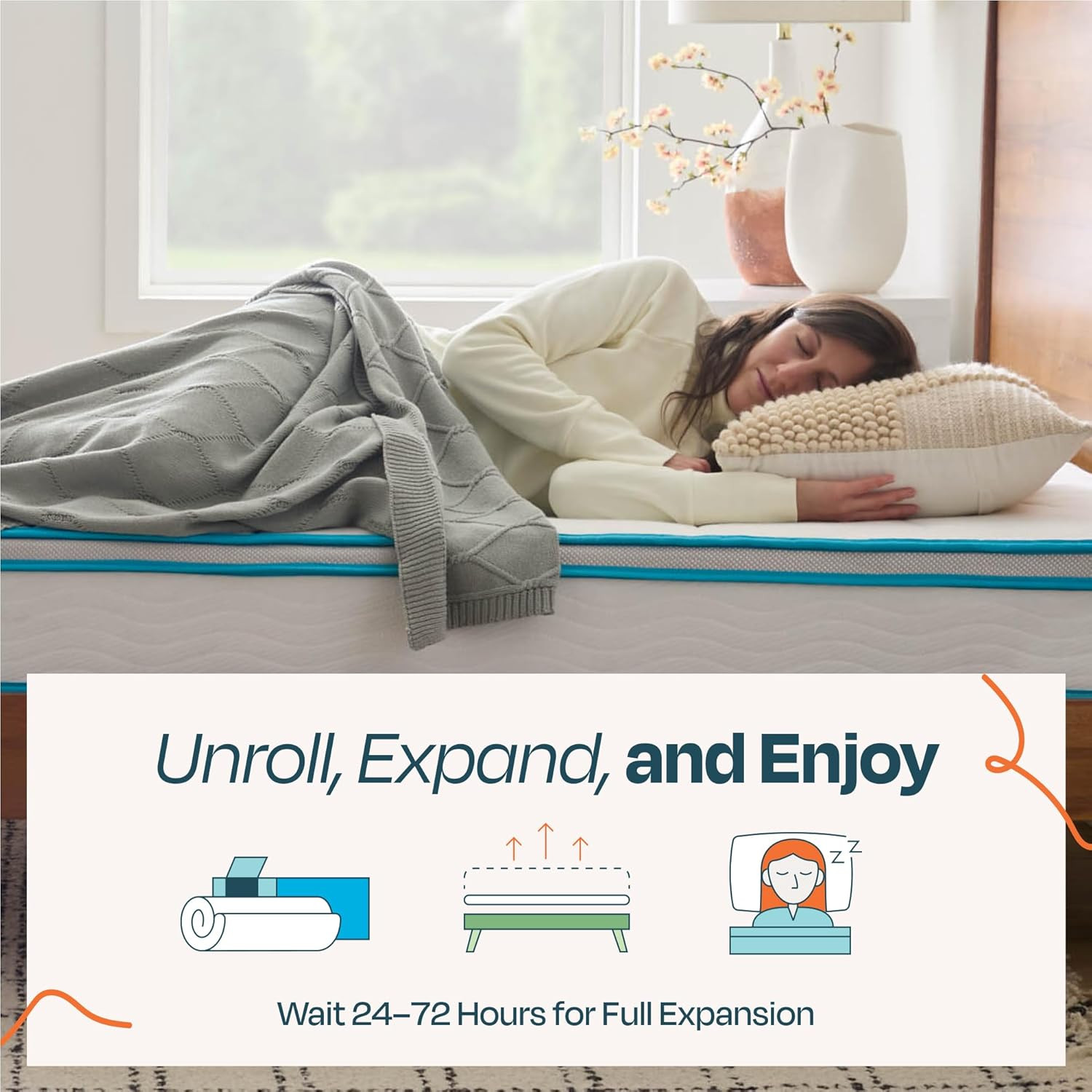 8″ Hybrid Memory Foam Mattress – Medium Firm, Cooling Comfort, Full Size