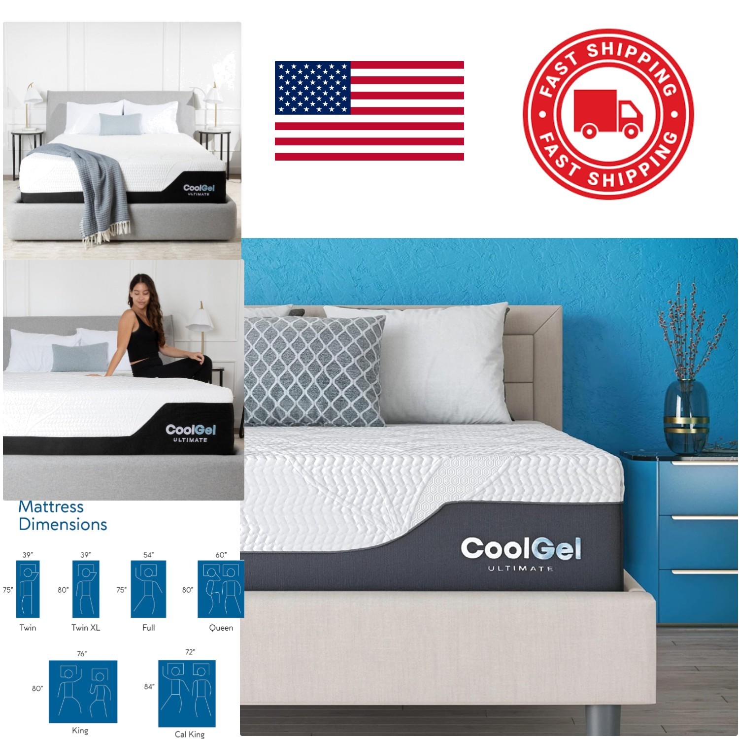 Pressure Relief Twin Memory Foam Mattress 6 Inch Durable Gel Foam Construction