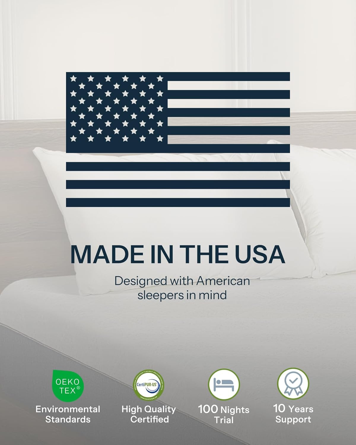 10-Inch Cooling Gel King Mattress – USA Made, Pressure Relief & Motion Isolation