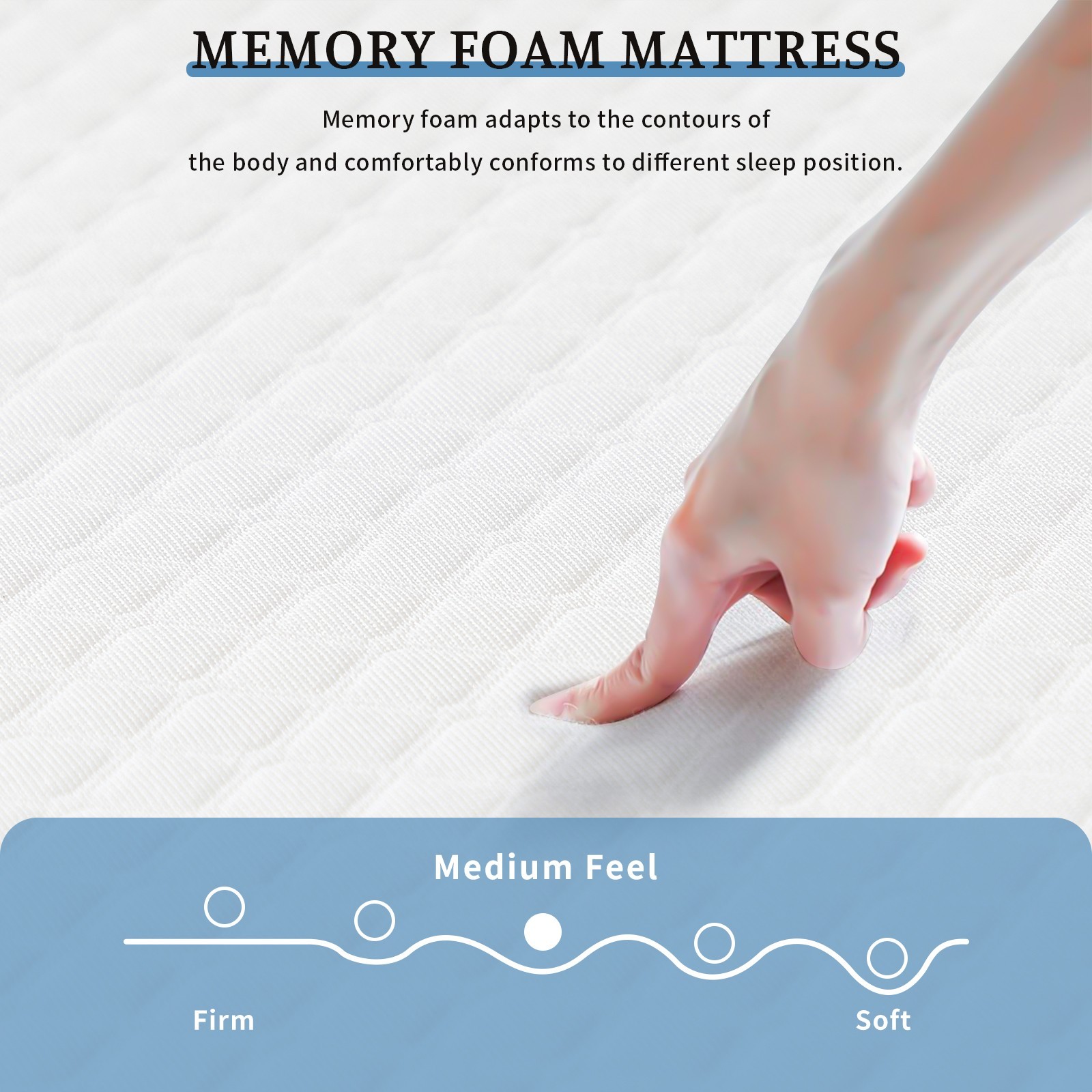 5″ 6″ Twin Txl Full Queen Memory Foam Mattress with Removable & Washable Cover