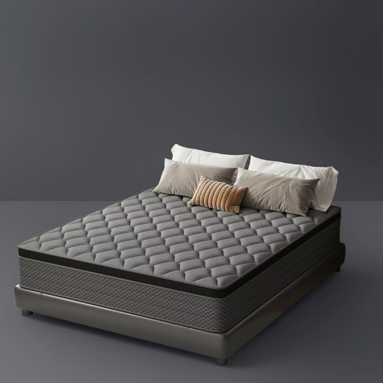 10″12″ Twin/King Memory Foam &Spring Hybrid Mattress Motion Isolation Bed In Box