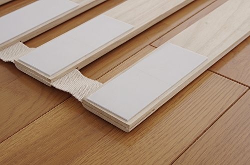 IRIS PLAZA Folding Slat Mat, Roll-up, Single, Natural Paulownia