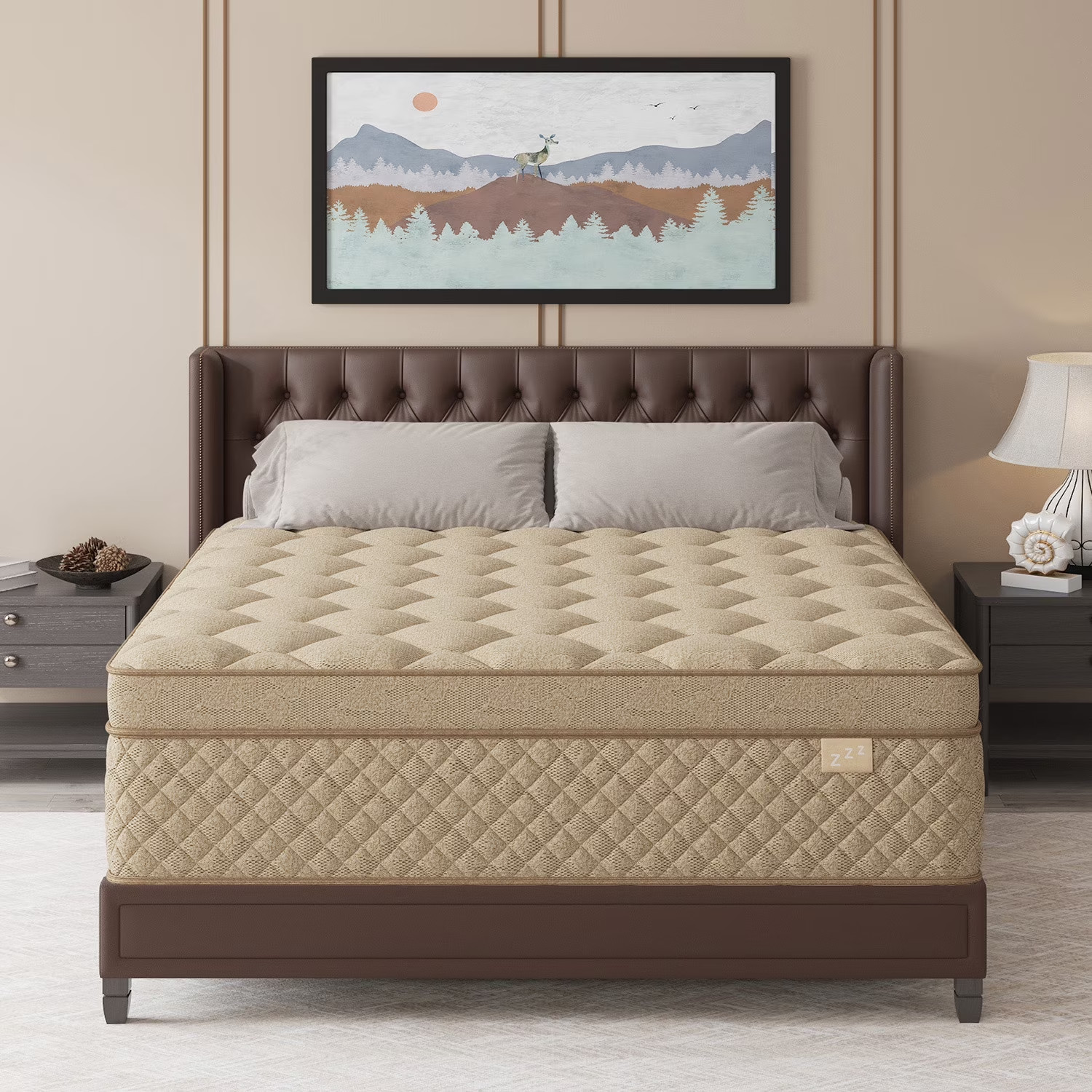 Duchessz 14inch Queen Mattress in a Box Gel Memory Foam Medium Firm Euro Top Hyb