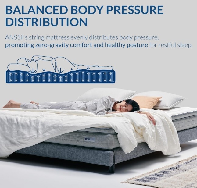String Mattress Queen Size – Extra Firm Mattress with No Spring and 3D String Te
