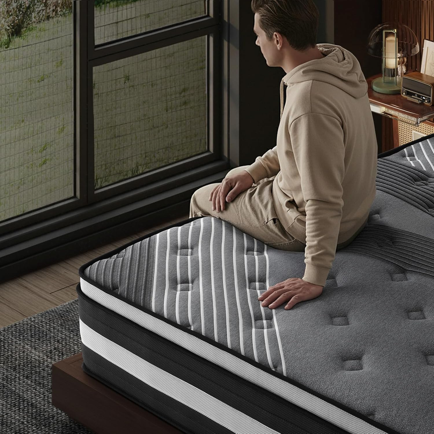 Twin XL 14″ Hybrid Mattress – Medium-Plush Gel Foam with 110-Night Trial