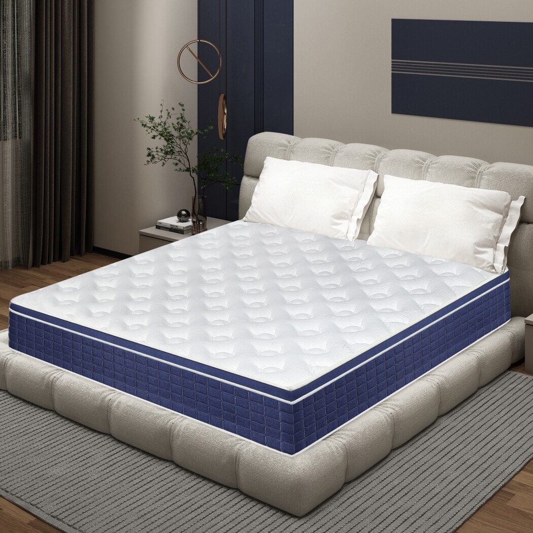 14/12 Inch Twin Full Queen King Mattress Hybrid Foam Pocket Coils Bed In a Box