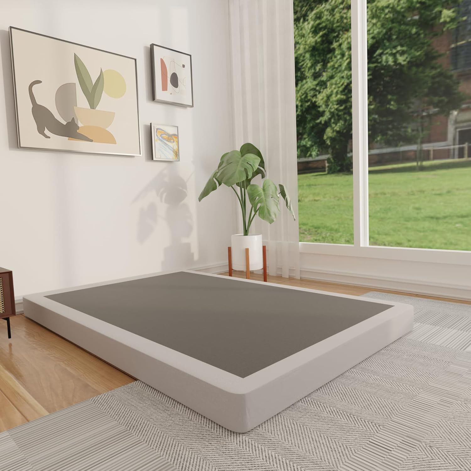 Low Profile Twin Box Spring – Heavy Duty Metal Bed Base, Easy Assembly, Noise Fr