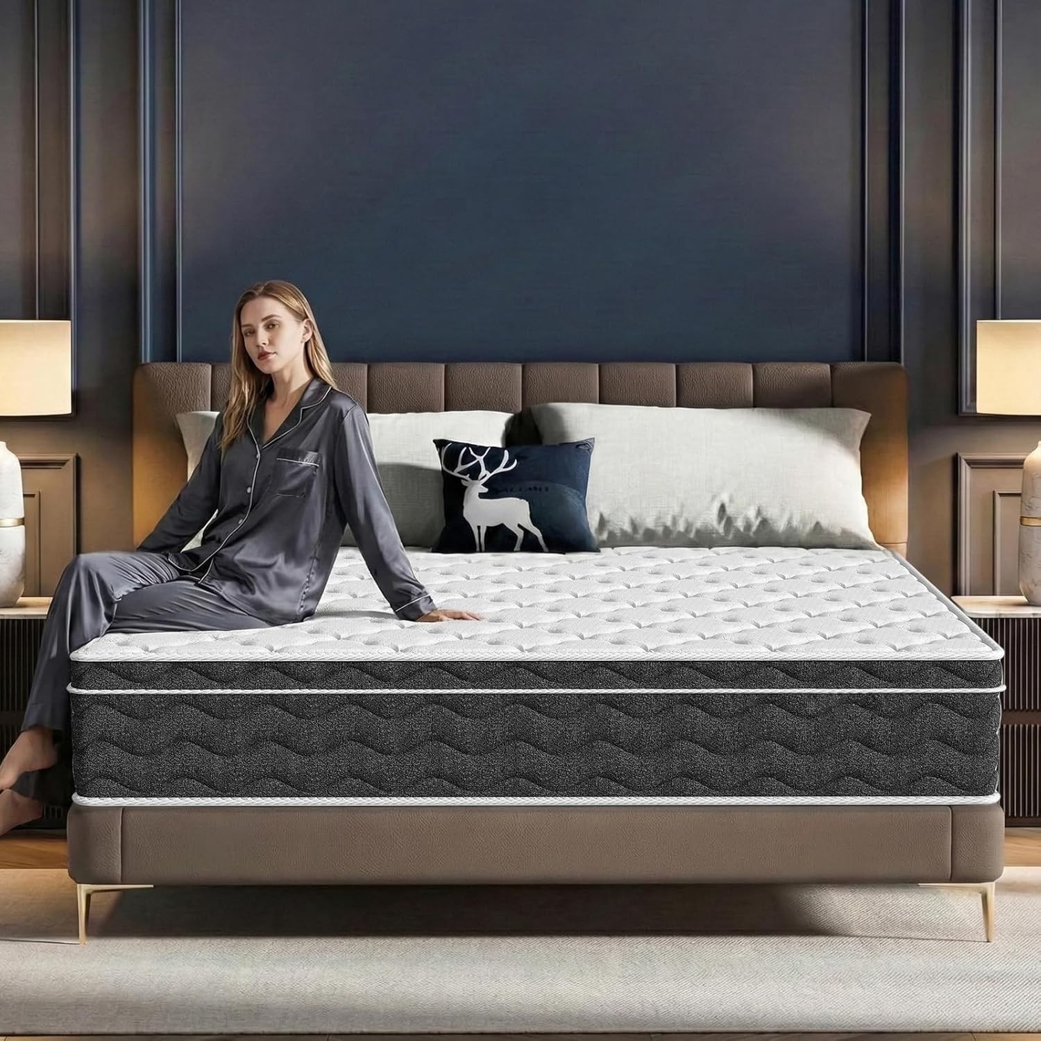 Modern 12″ Hybrid Mattress – Pressure Relief Cooling Gel Foam for Superior Sleep