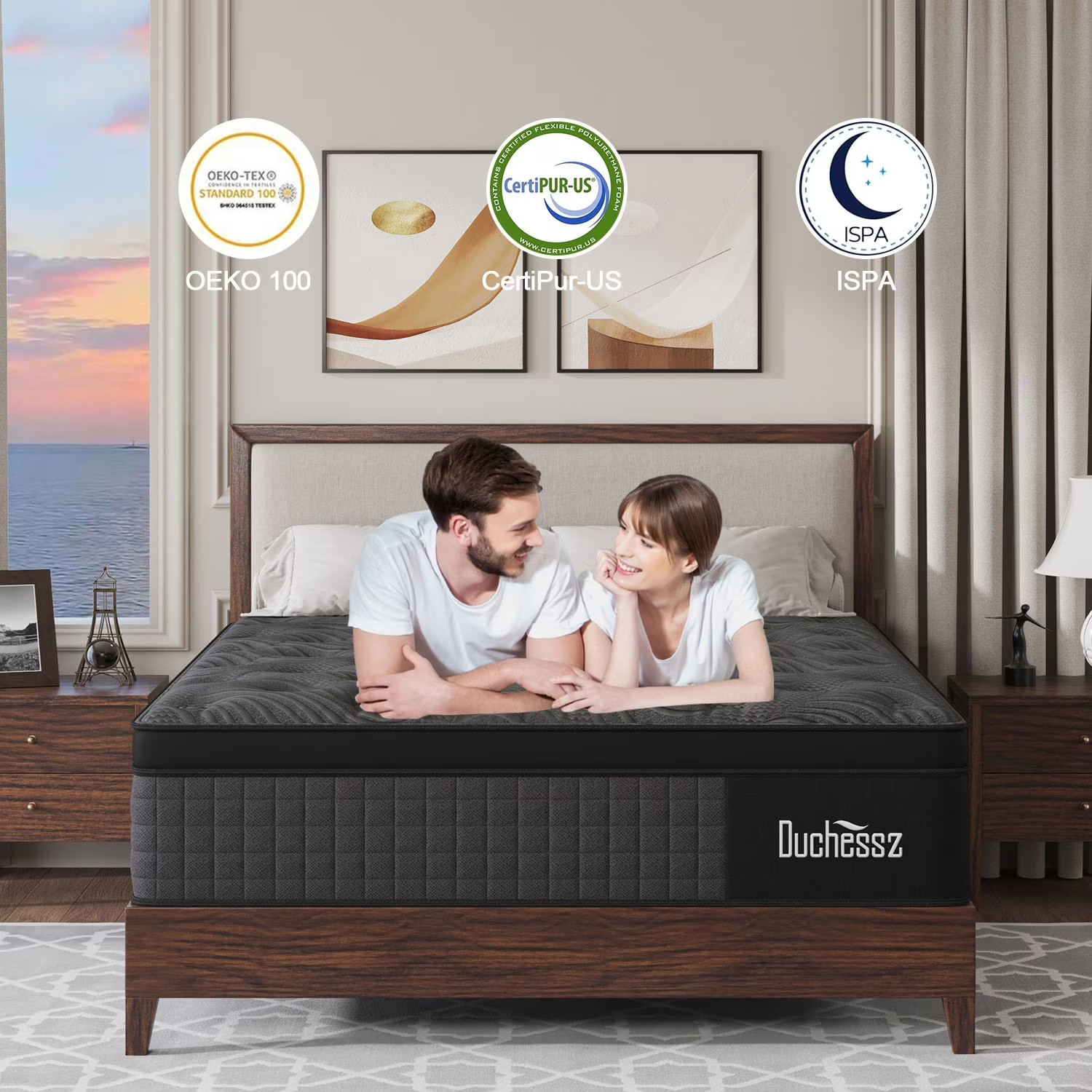 12″ Queen Colchon Gel Memory Foam Hibrido Cama Queen Mattress Hybrid Medium Firm